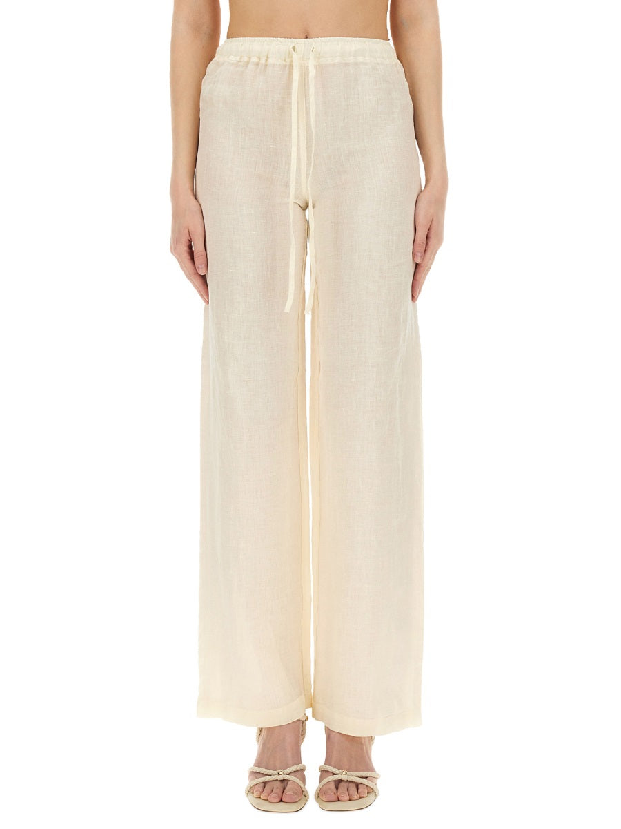 120% LINO Linen Pants Size 40 - Essential Women's Trousers for SS25