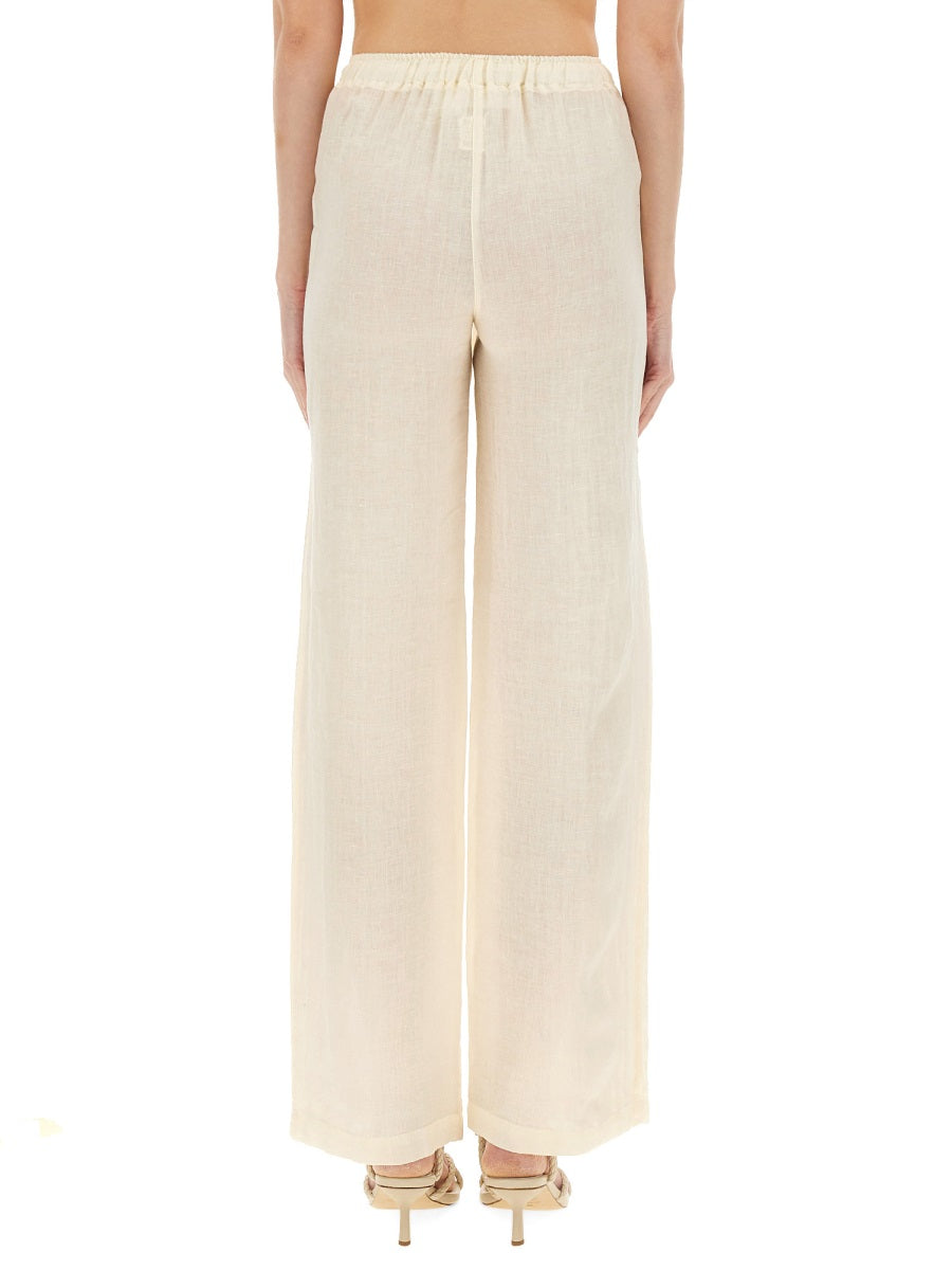 120% LINO Linen Pants Size 40 - Essential Women's Trousers for SS25