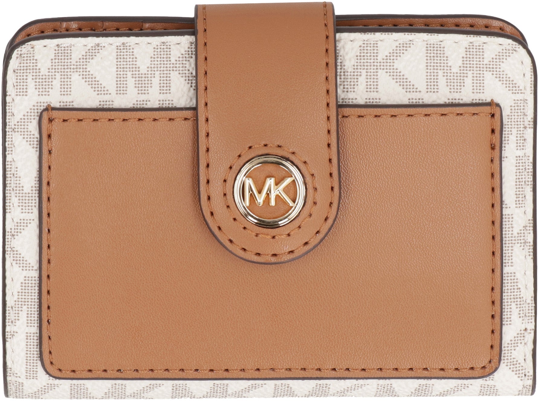 MICHAEL MICHAEL KORS Mini Coated Canvas Wallet with Snap Closure