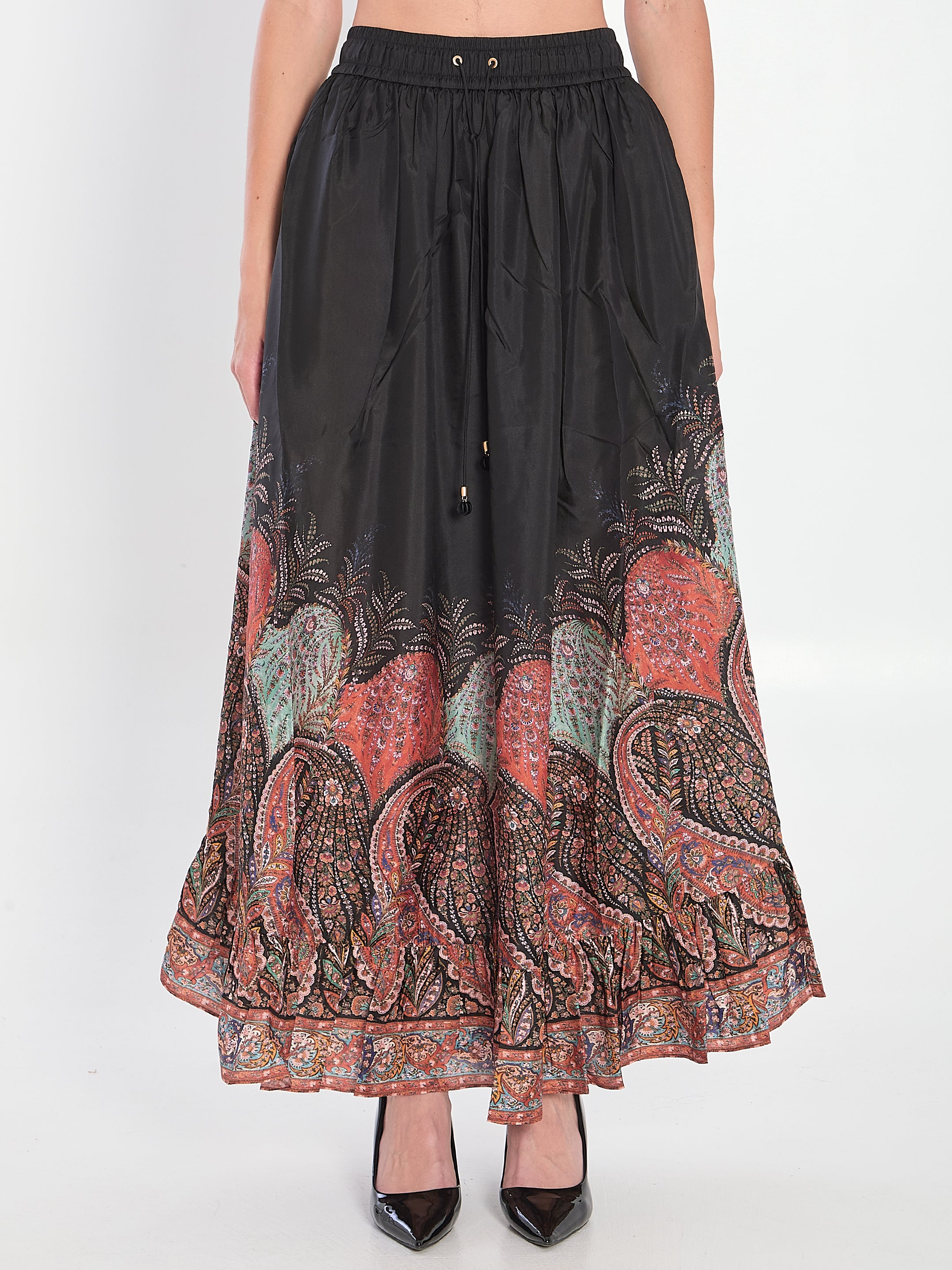 ZIMMERMANN Rhiannon Ruffle Maxi Skirt Size 0