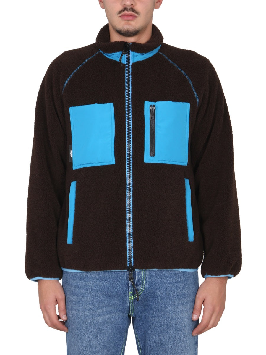 MSGM High Neck Zip-Up Jacket for Men