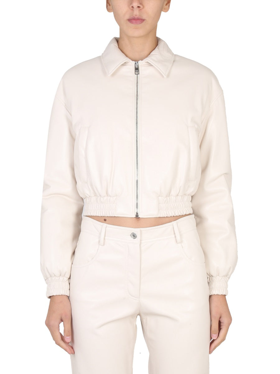 MSGM Classic Collar Front Zip Jacket for Women
