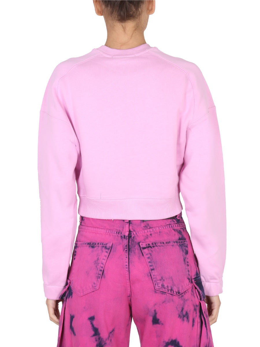 MSGM Logo Crossneck Sweatshirt for Women