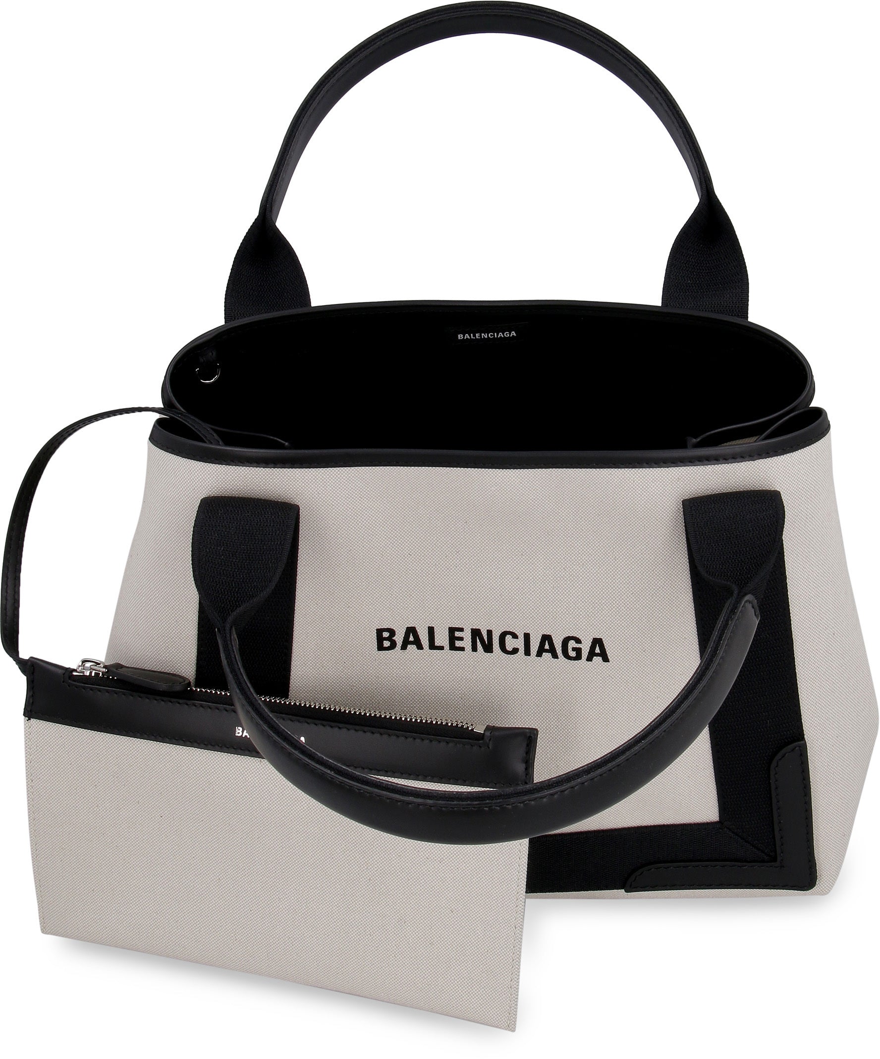 BALENCIAGA Two-Tone Canvas Handbag