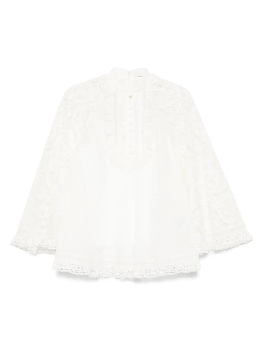 ZIMMERMANN Lace Tunic Blouse for Women - FW25