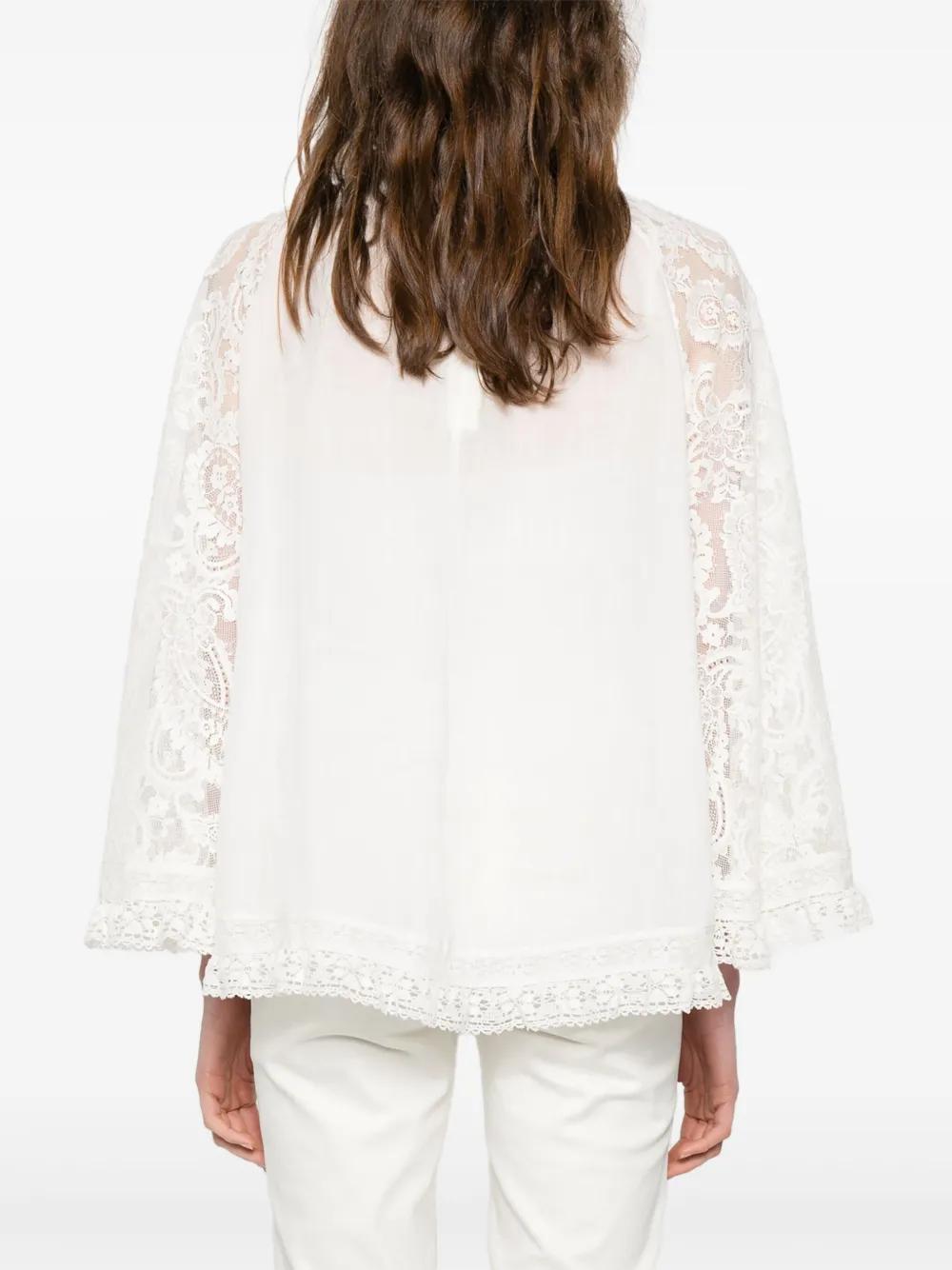 ZIMMERMANN Ruffled Ramie Blouse - Size 0P, 0, 1, 2, 3, 4