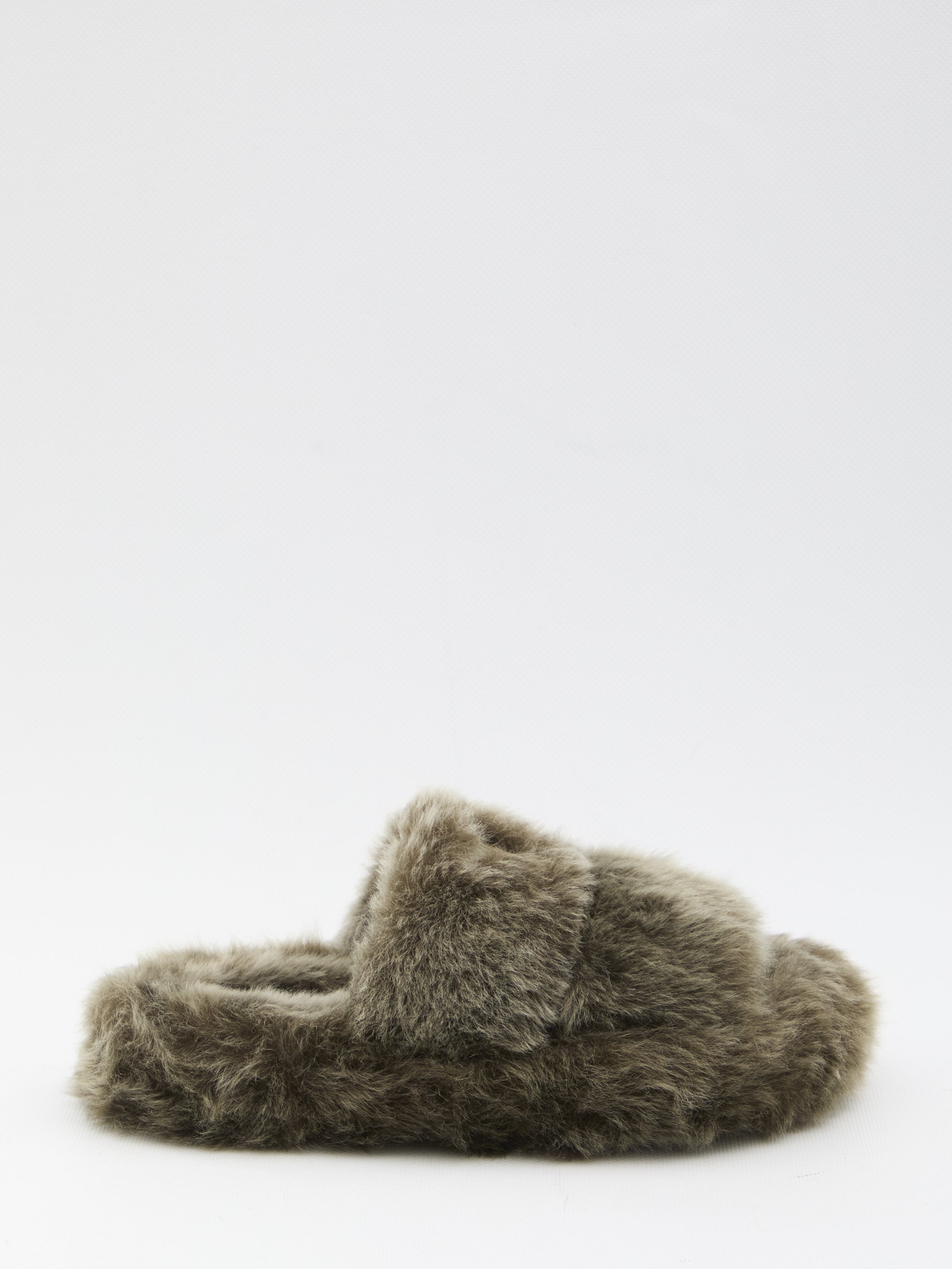 CELINE Fur Shearling Slide Sandals - Size IT