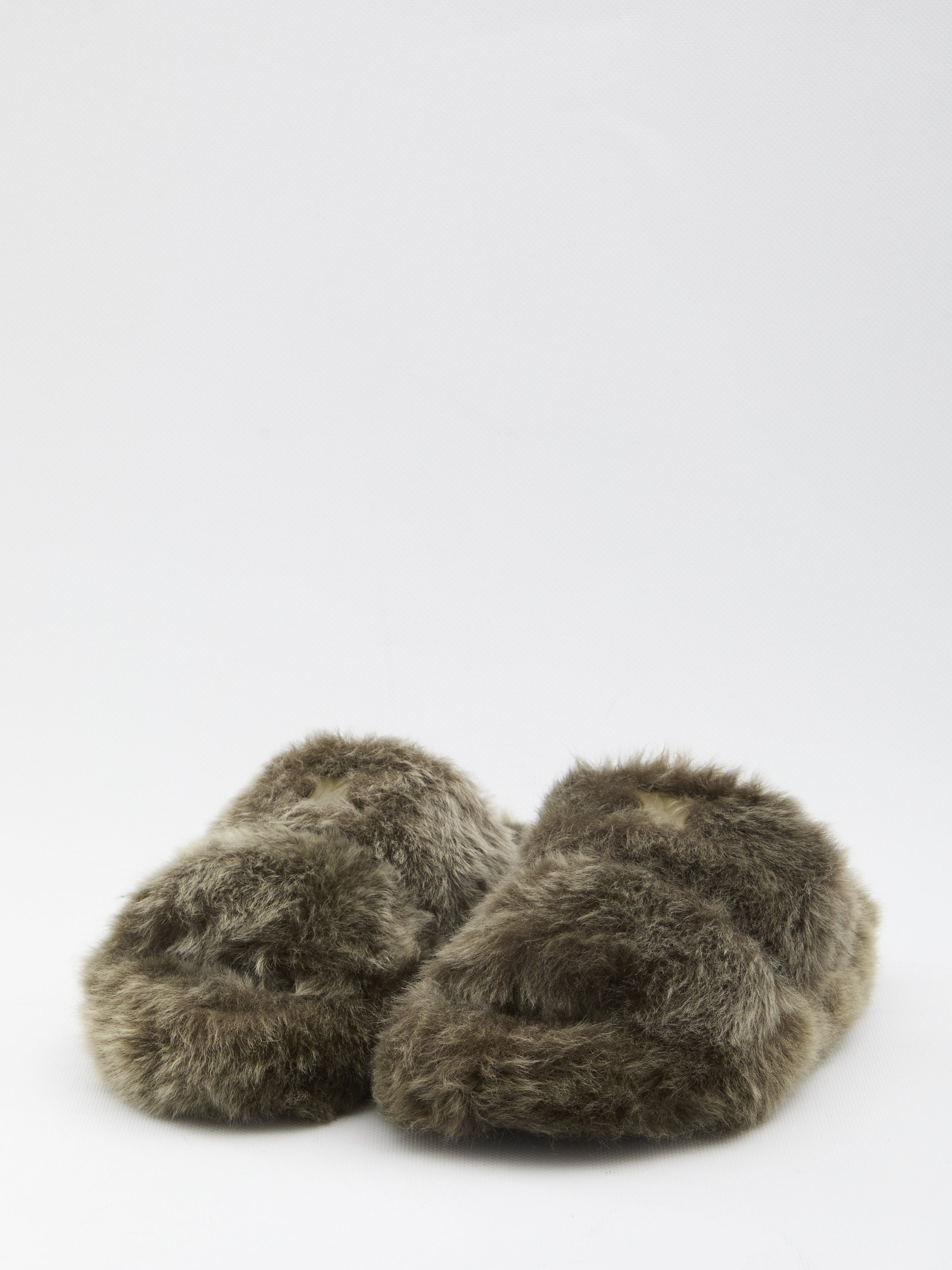 CELINE Fur Shearling Slide Sandals - Size IT