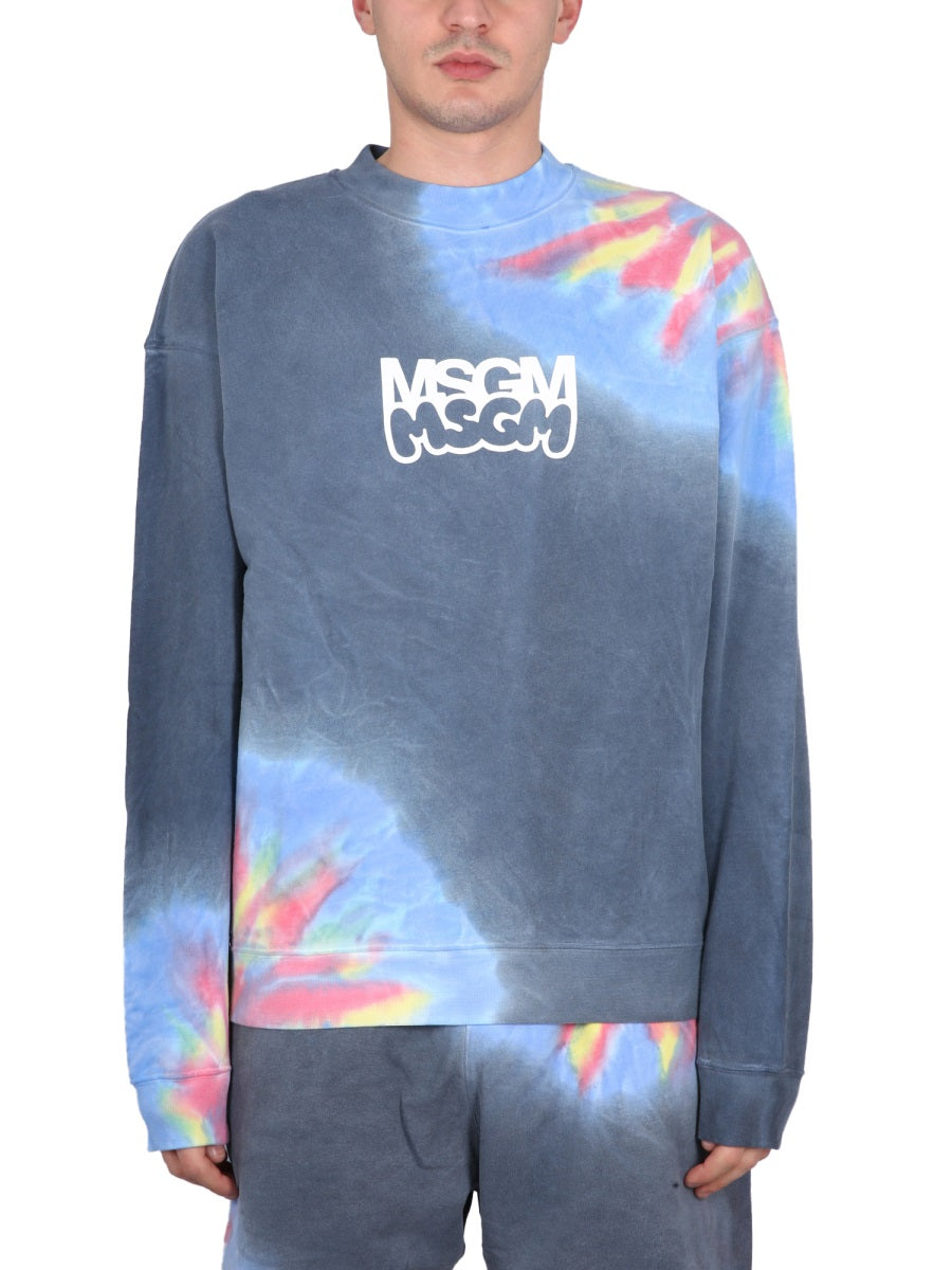 MSGM Crawling Logo Print Sweatshirt for Men