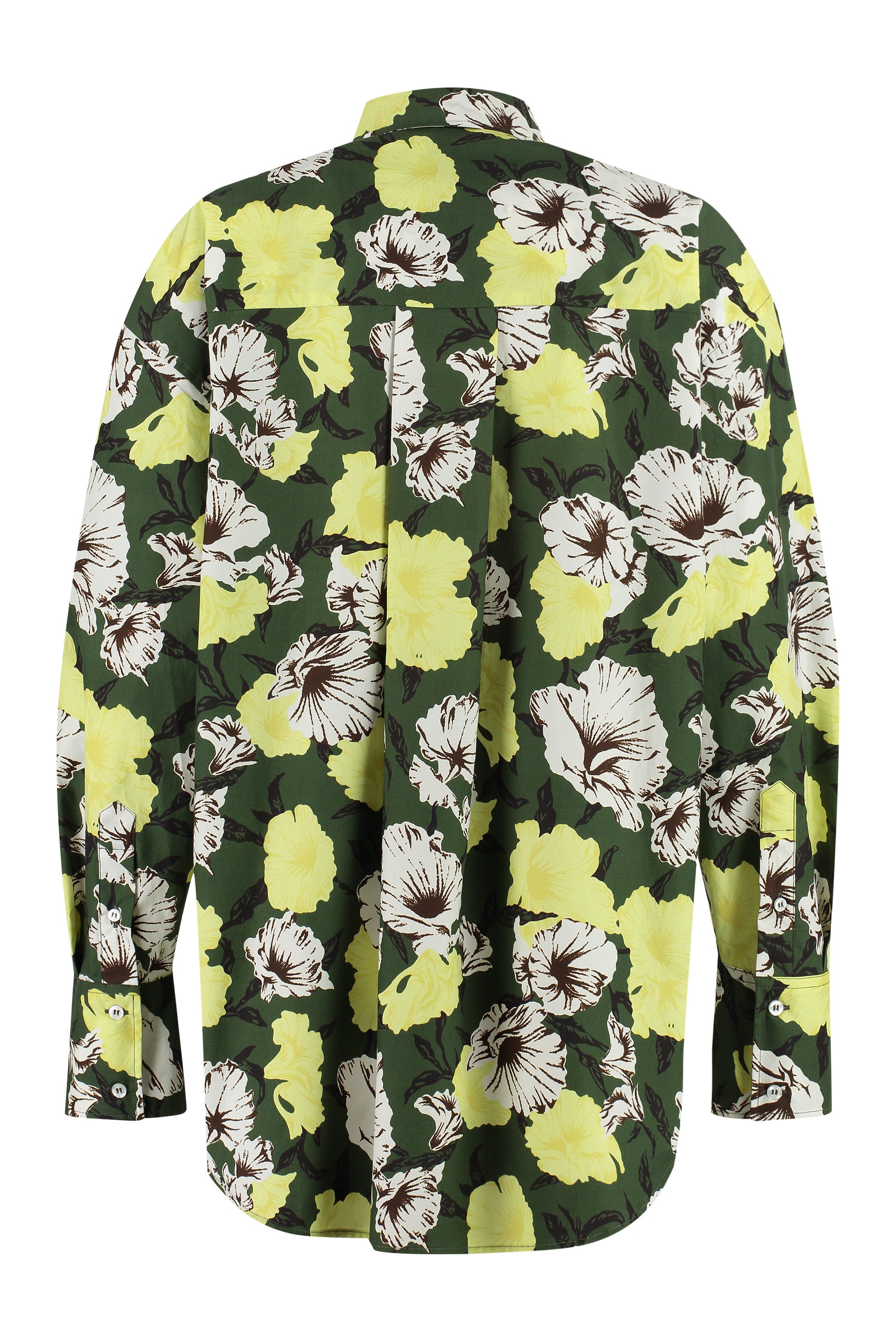 MSGM Floral Print Cotton Shirt
