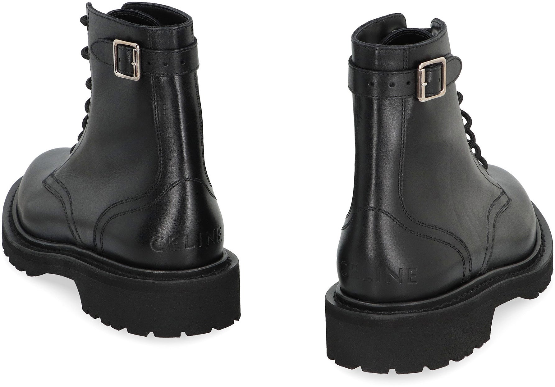 CELINE Ranger Leather Lace-Up Boots - FW24