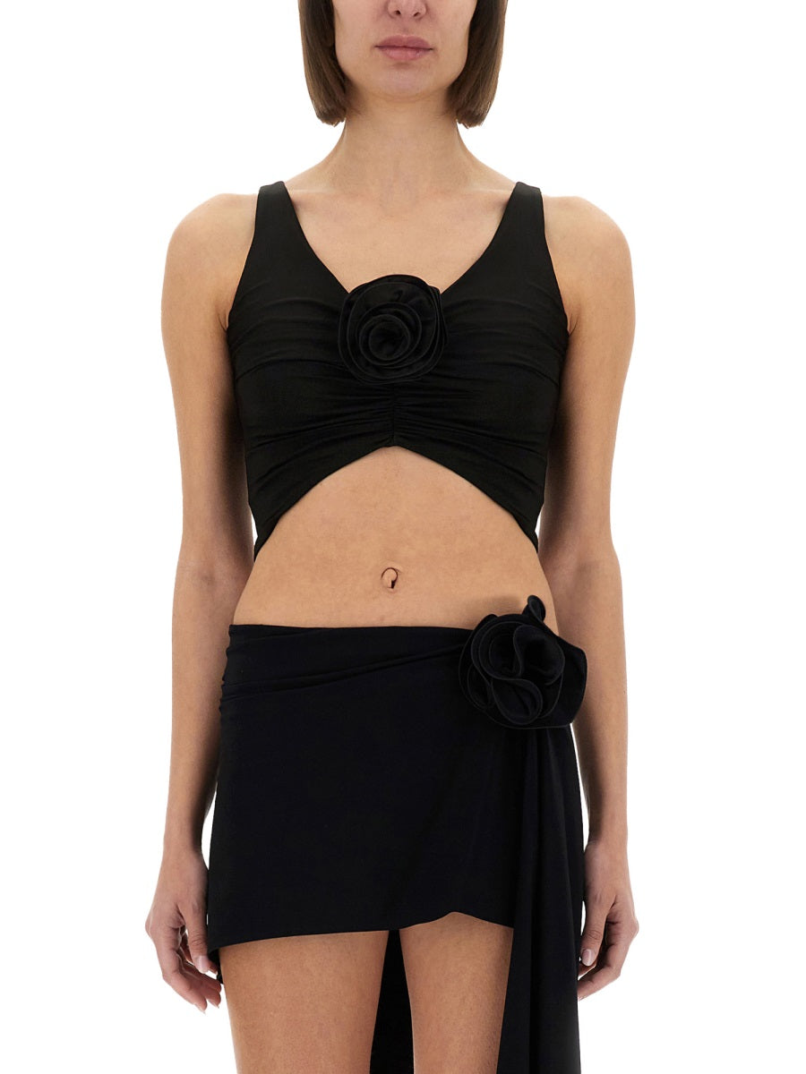 MAGDA BUTRYM Flower Detail Top - Size 36 FR