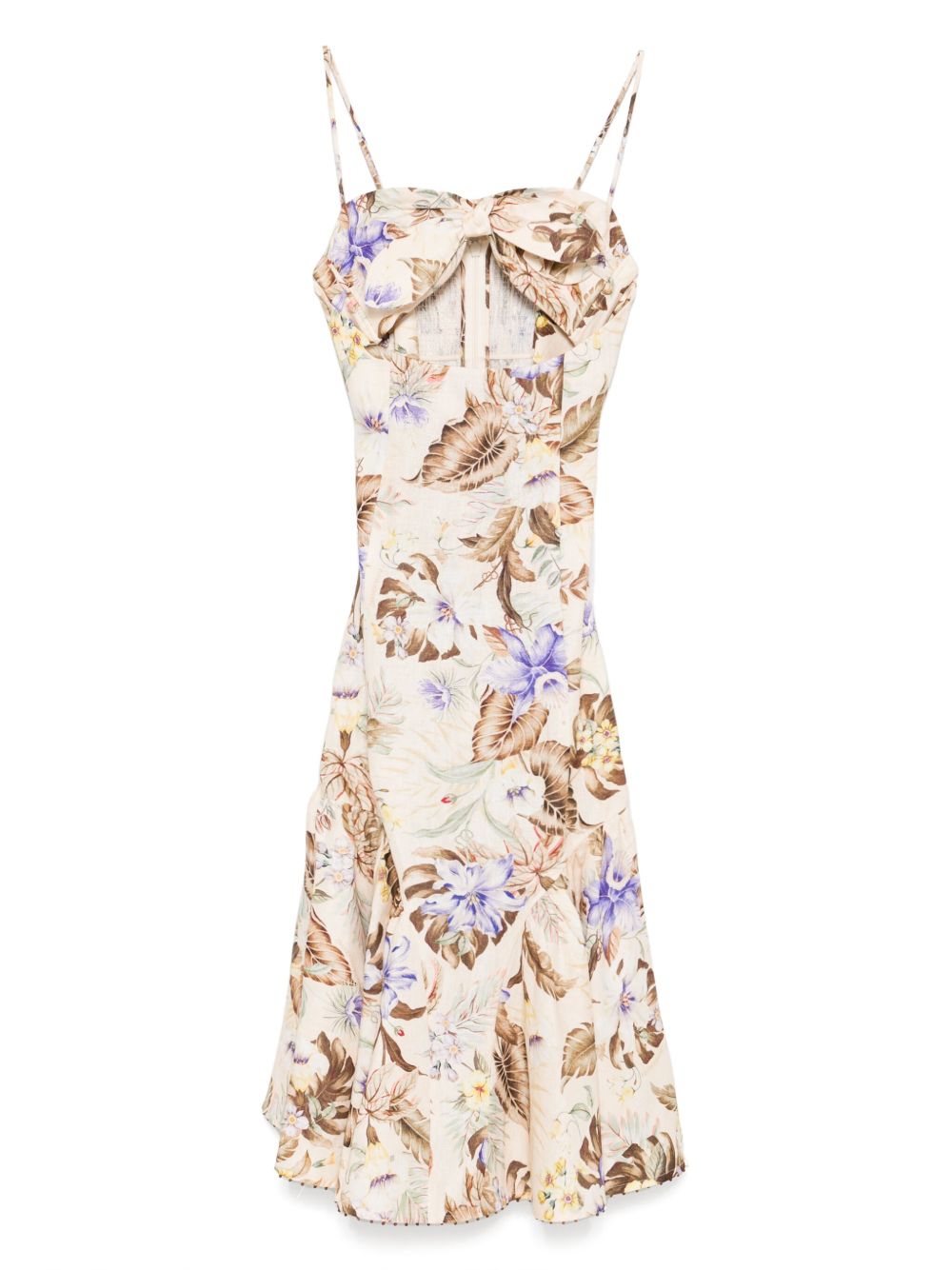 ZIMMERMANN Women’s Tie Front Midi Dress - Size 0