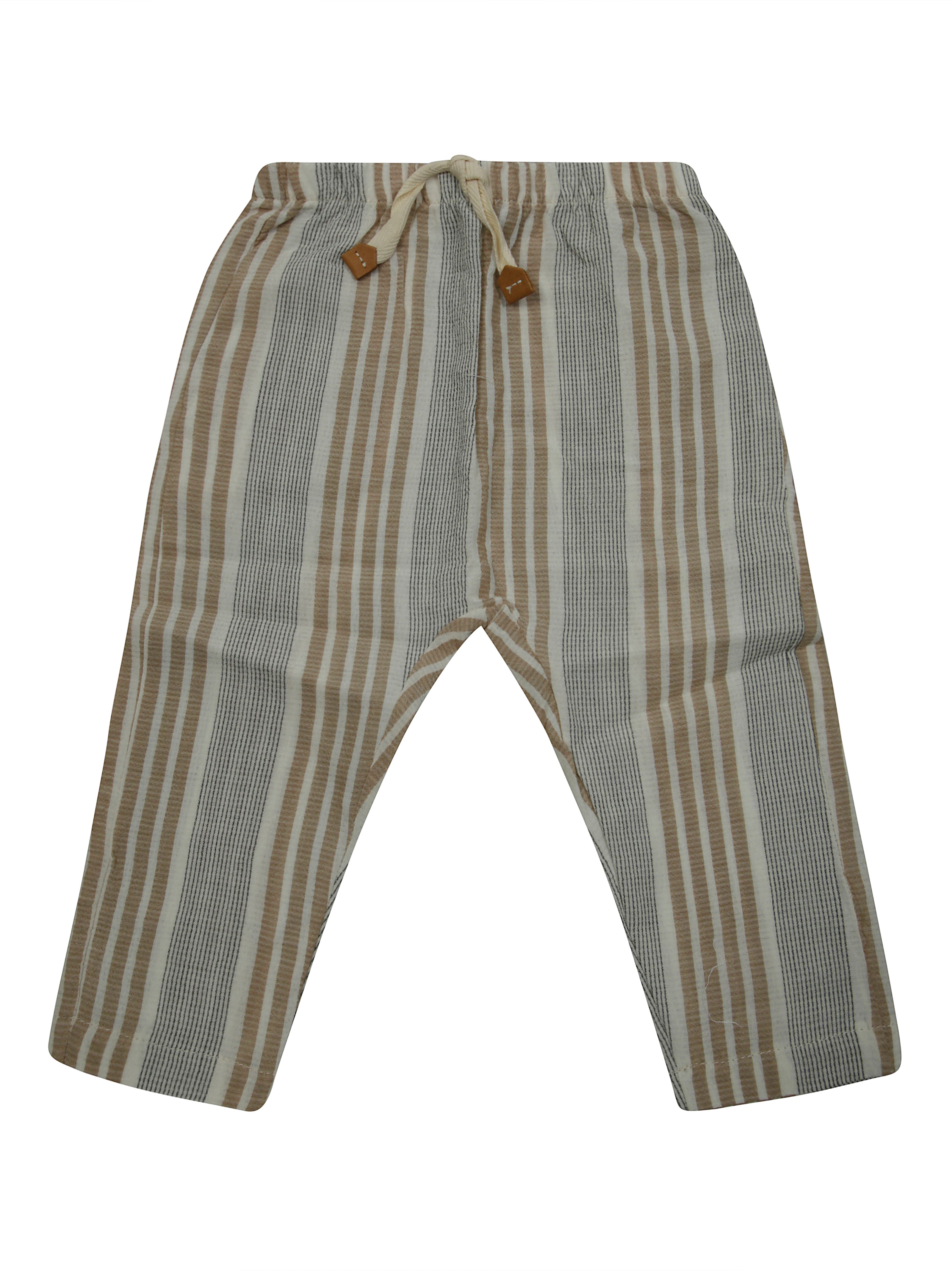 1+IN THE FAMILY Striped Trousers with Drawstring for Kids