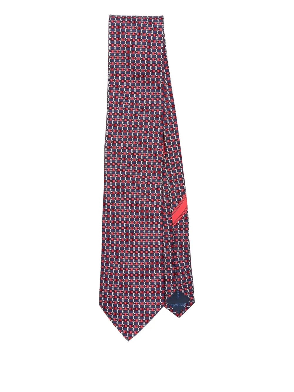 Ferragamo Geometric-Pattern Silk Tie