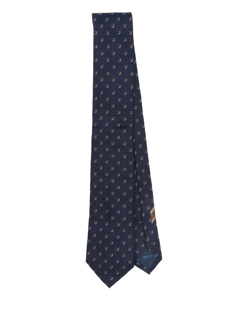 Ferragamo Gancini Hook Print Silk Tie