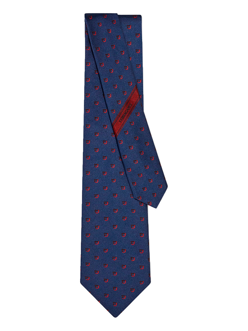 Ferragamo Two-Tone Gancini Hook Jacquard Silk Tie