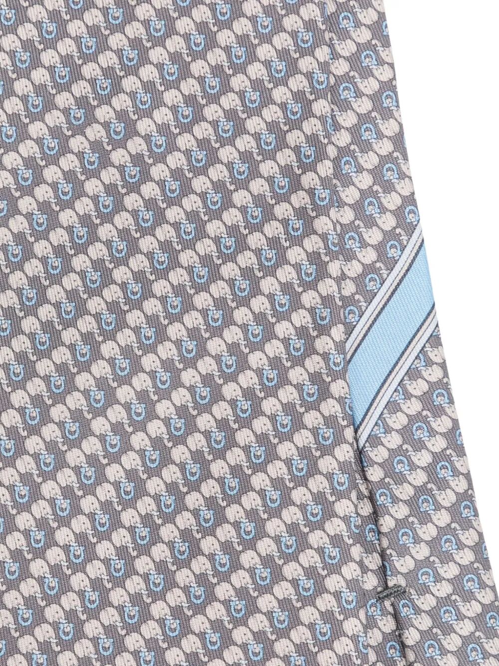 Ferragamo Elephant-Print Silk Tie