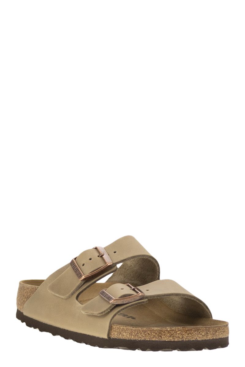 BIRKENSTOCK Leather Slide Sandal