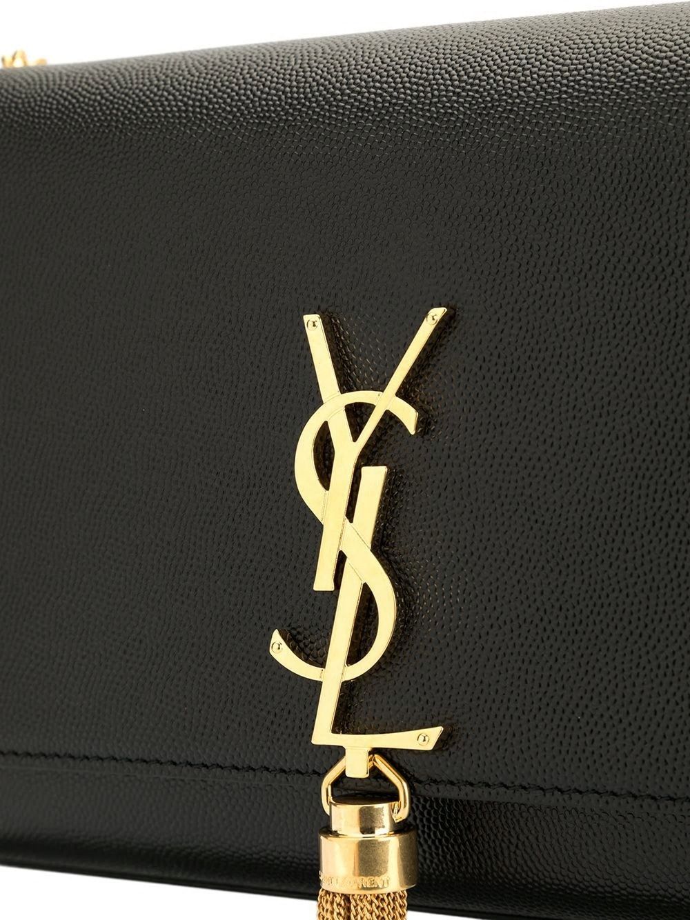 SAINT LAURENT Kate Logo Plaque Mini Shoulder Handbag