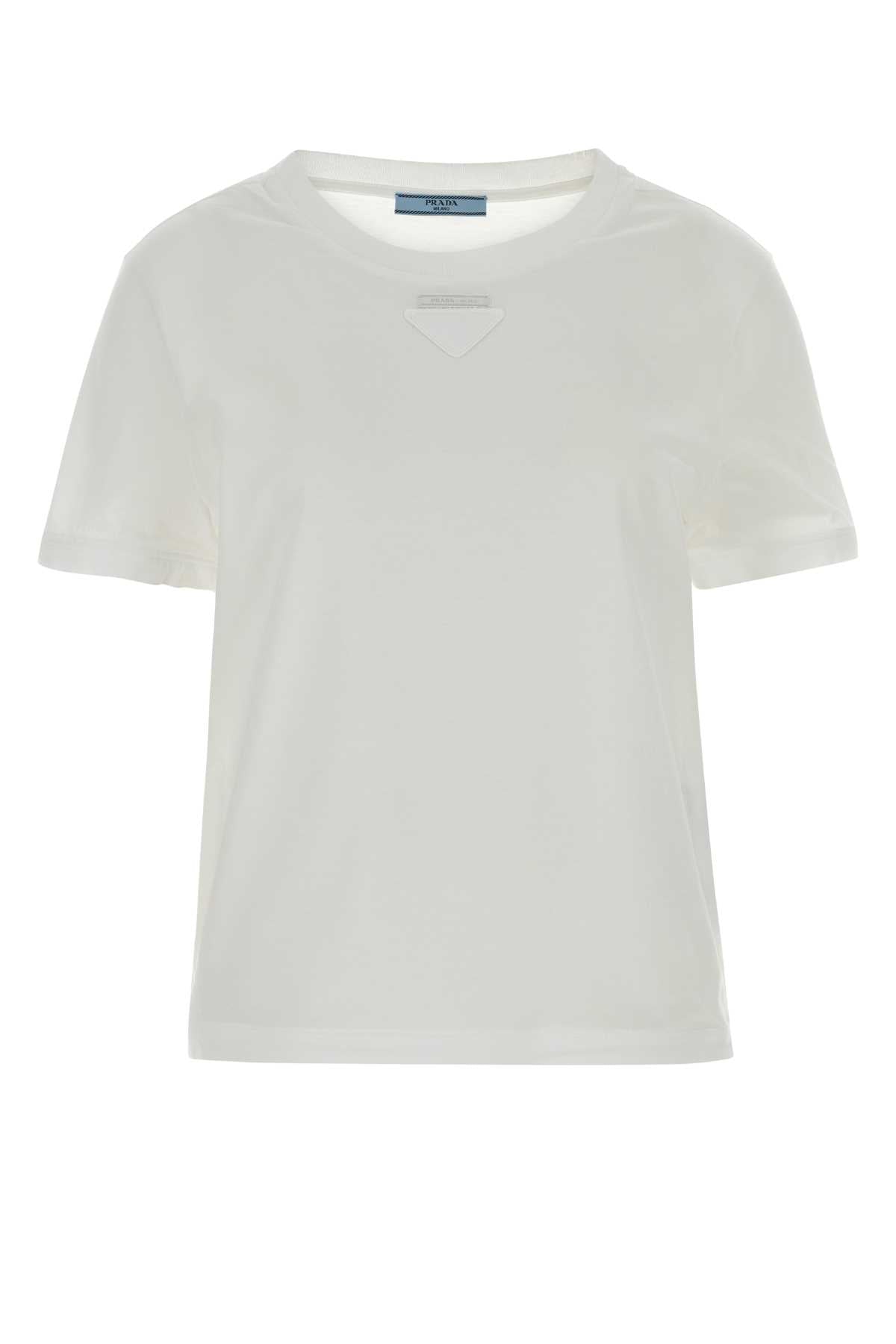 PRADA Cotton T-Shirt for Women - SS26 Collection