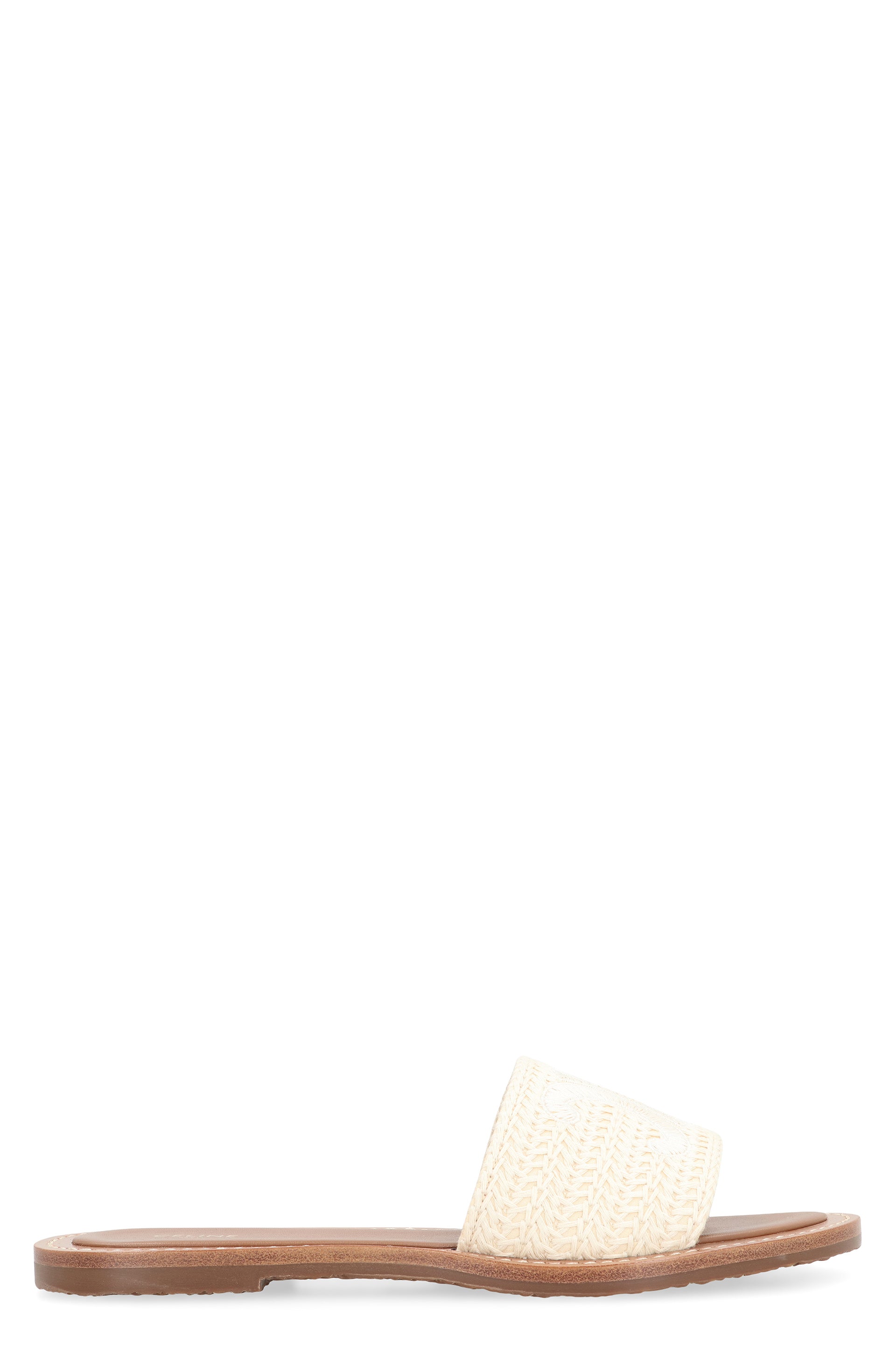 CELINE Round Toe Fabric Slide Sandals for Women - FW25