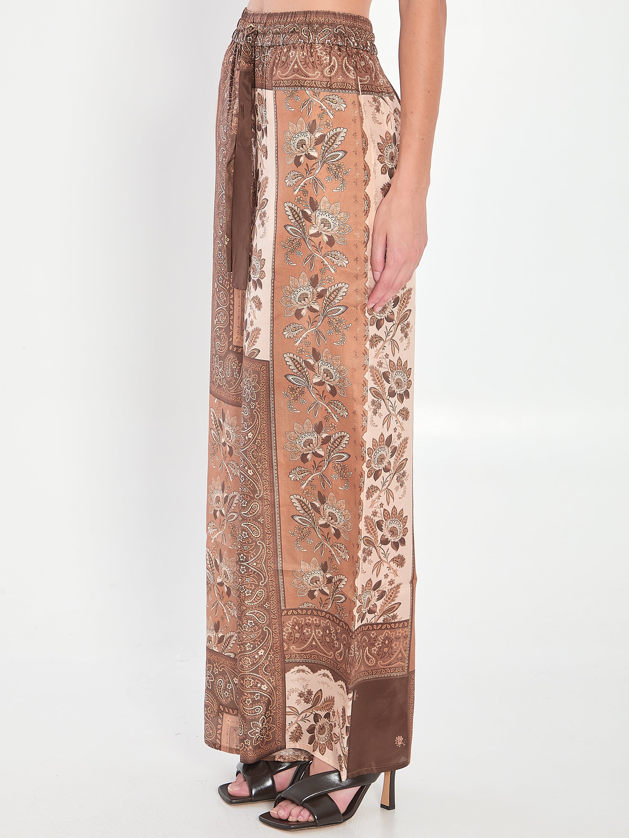 ZIMMERMANN Silk Printed Trousers for Women - Fall/Winter 2025