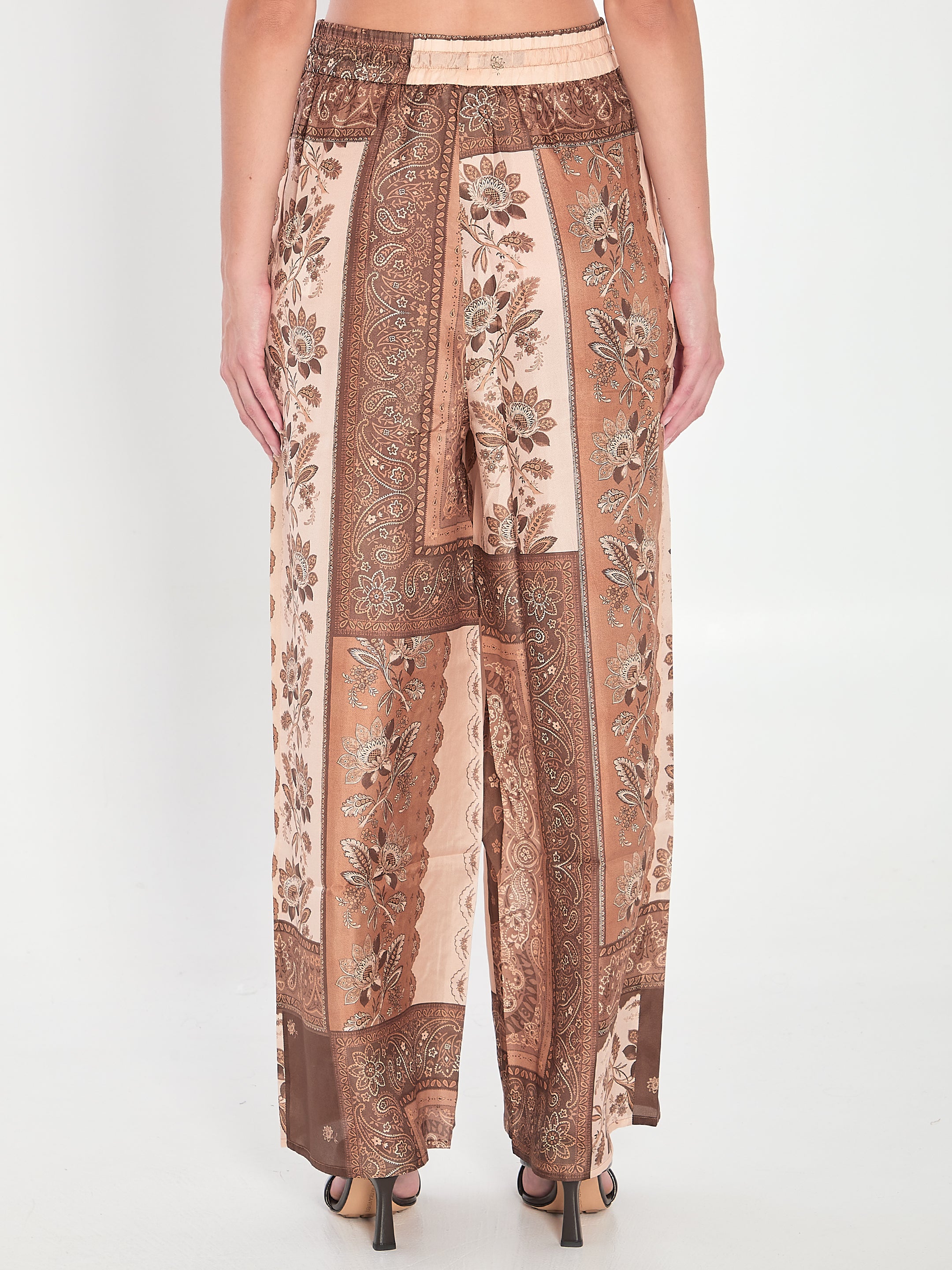 ZIMMERMANN Silk Printed Trousers for Women - Fall/Winter 2025