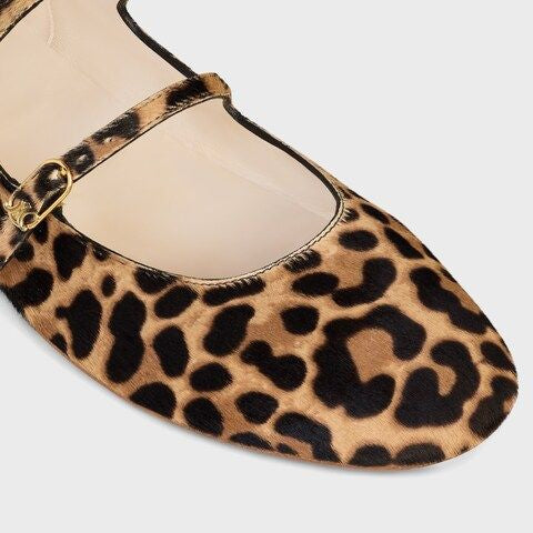 CELINE Double Strap Ballerina Flats