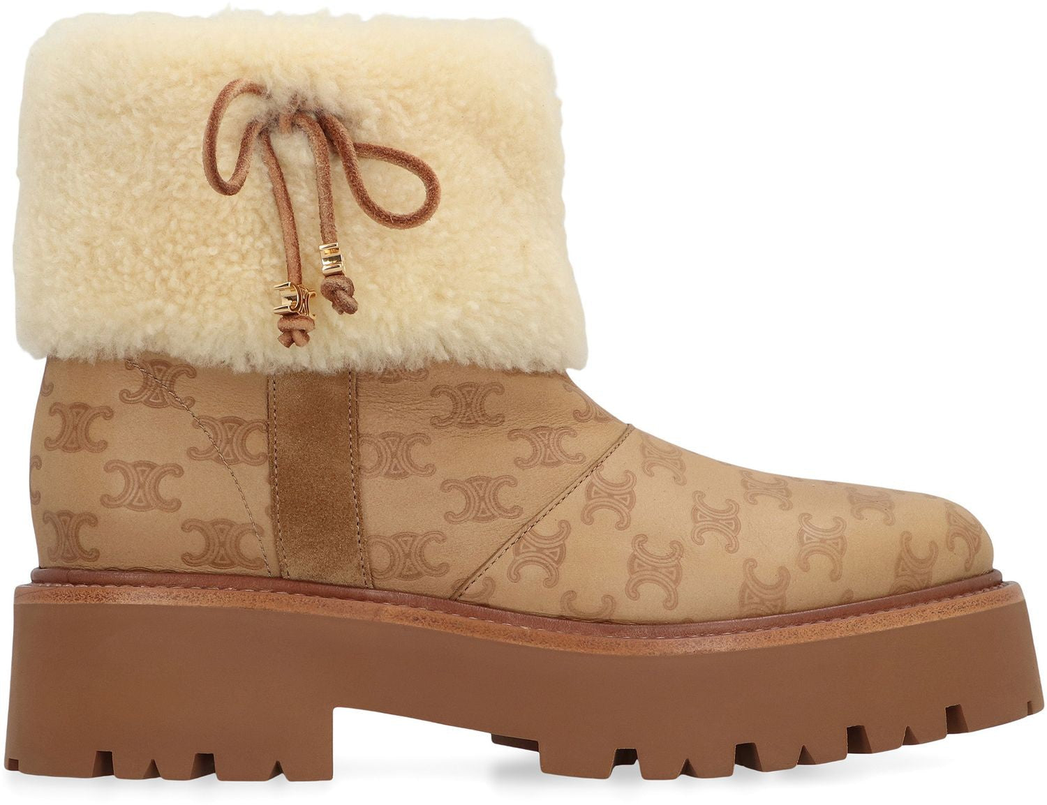 CELINE Triomphe Suede Ankle Boots for Women