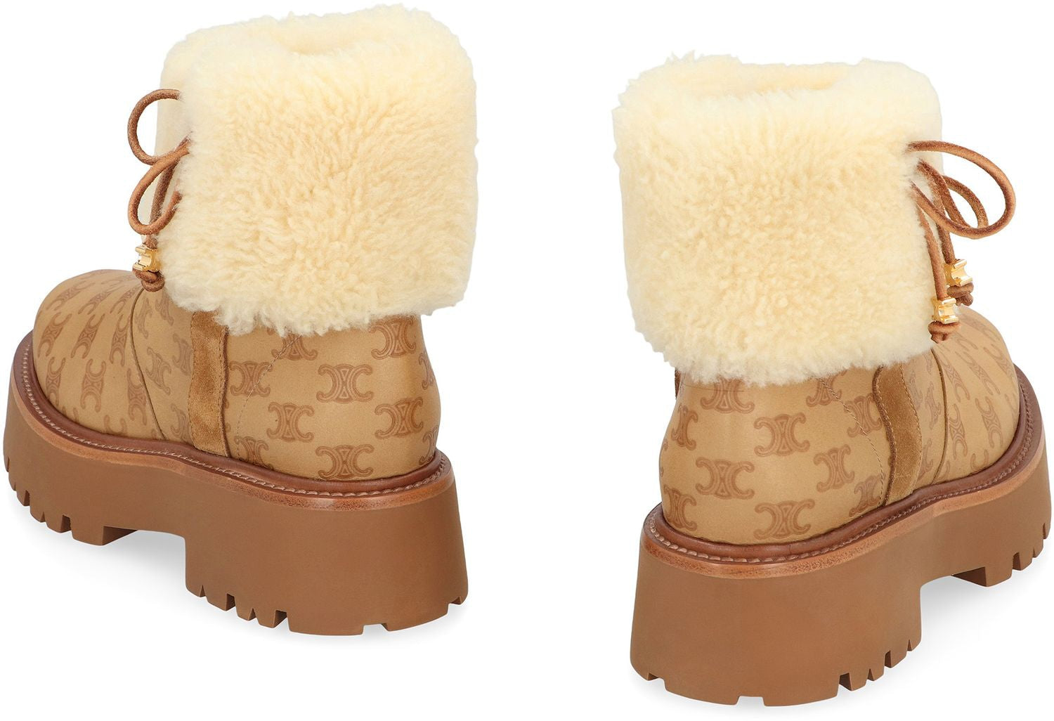 CELINE Triomphe Suede Ankle Boots for Women