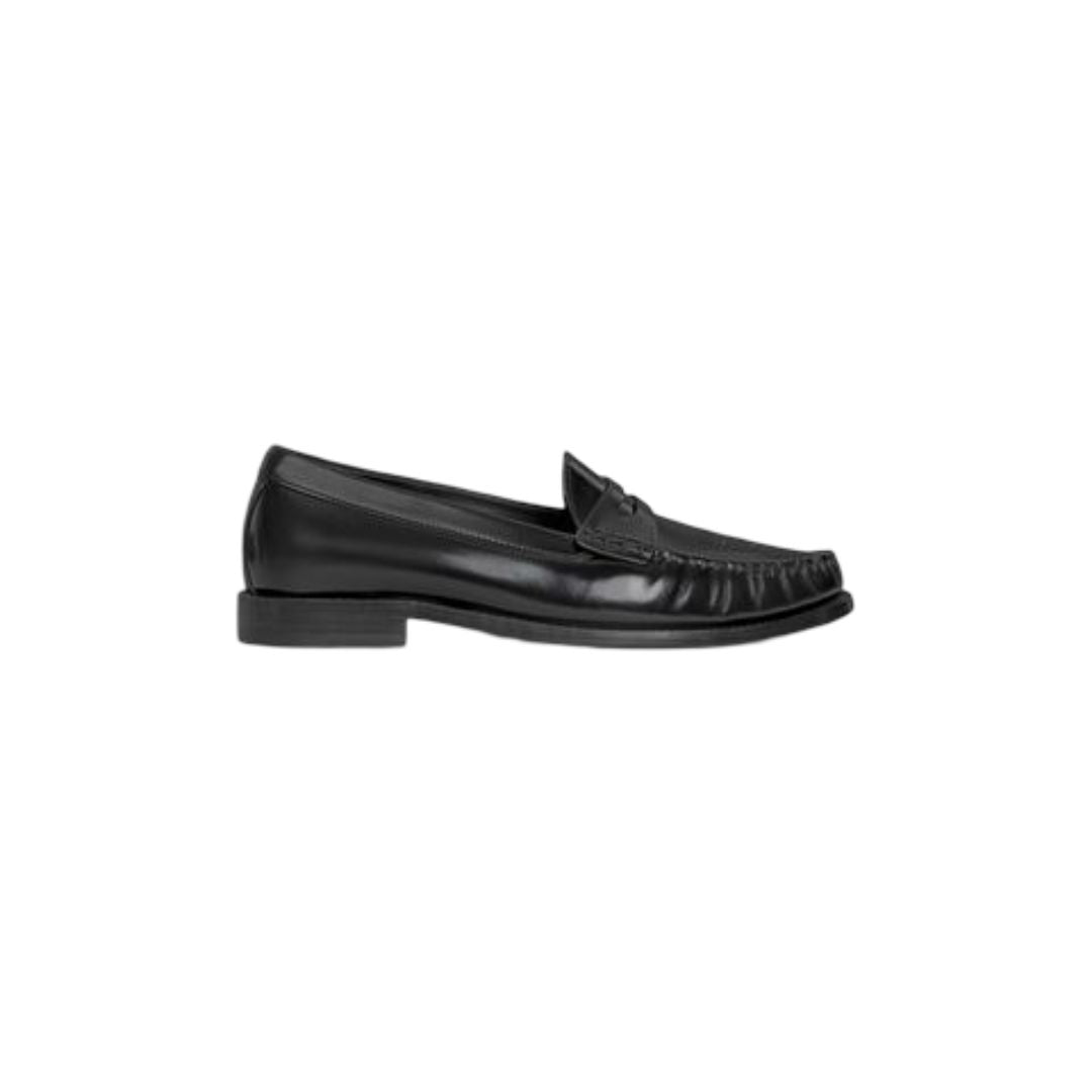 CELINE Polished Bullskin Loafers - Size 38NO