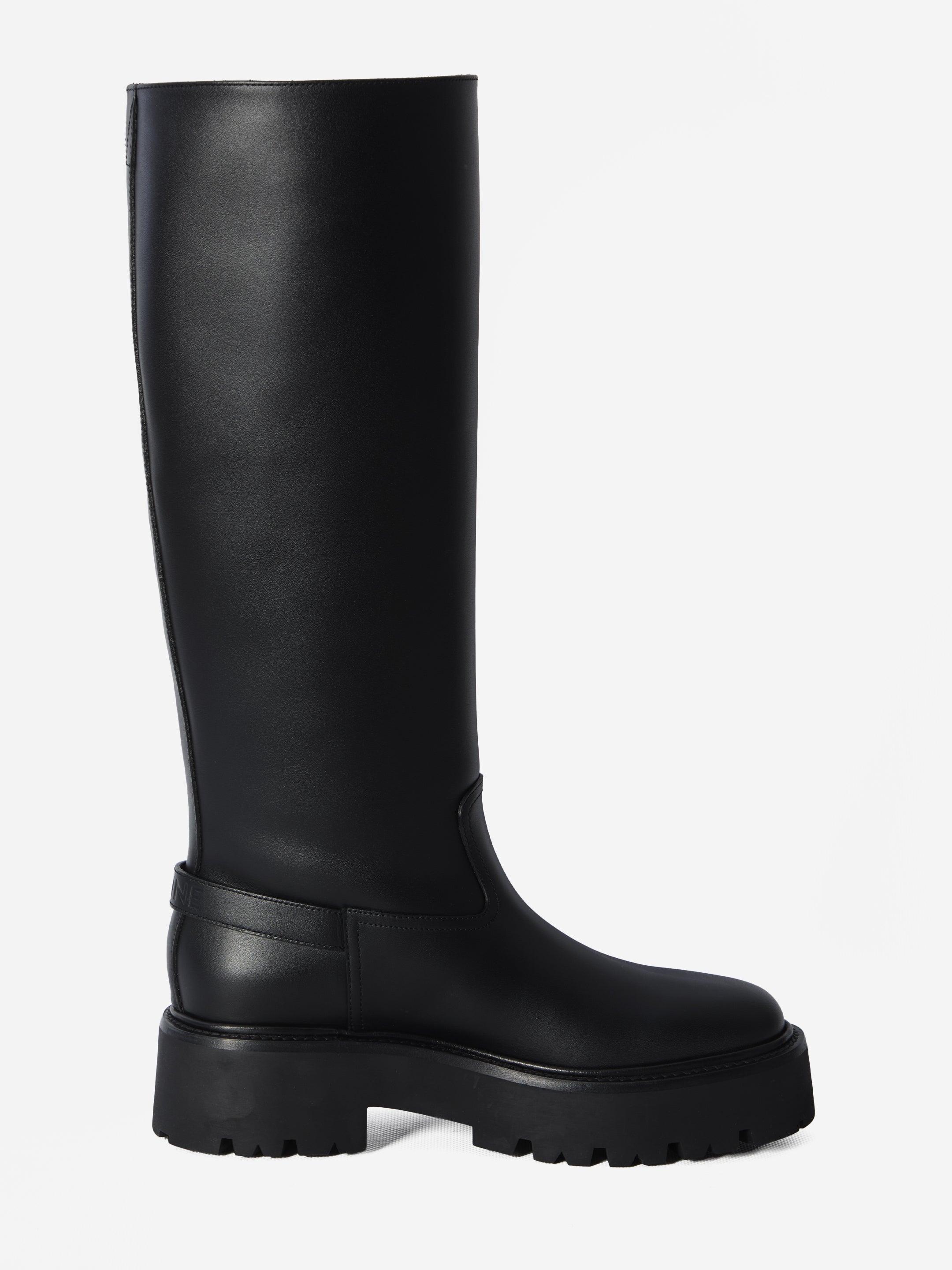 CELINE Elegant Bulky Leather Boots - Size 38