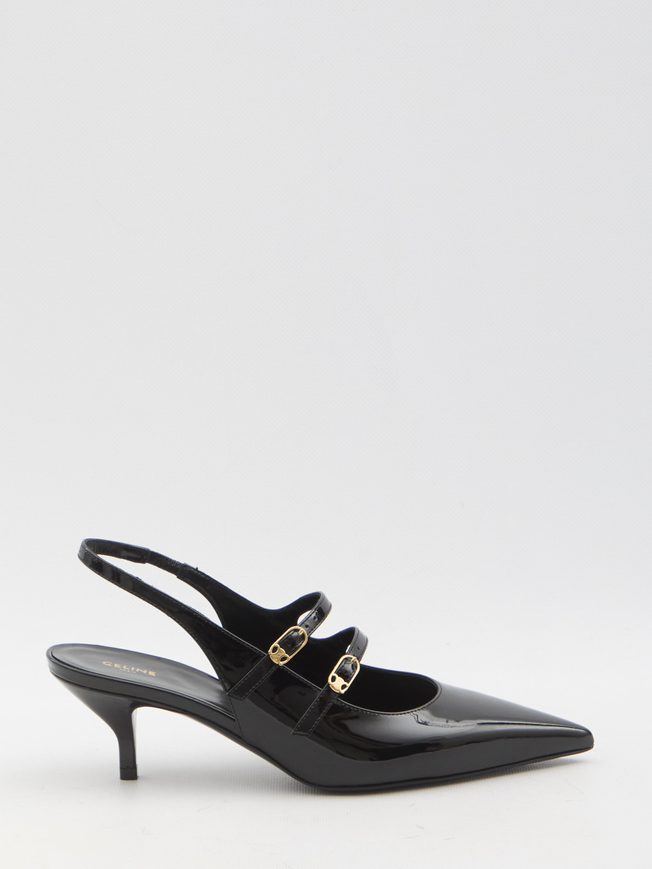 CELINE Pointed-Toe Mary Jane Slingback Pumps - Women's Size 38