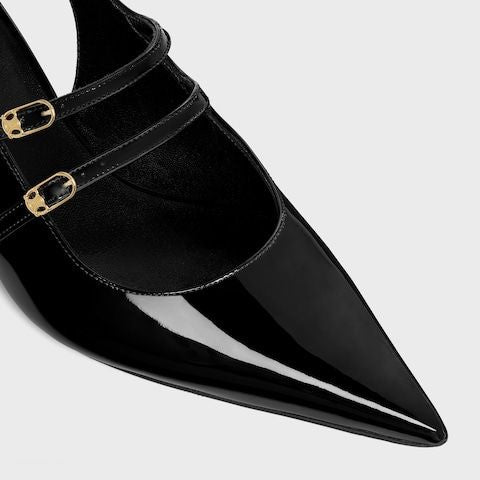 CELINE Double Straps Maryjane Sling Sandals - 38NO