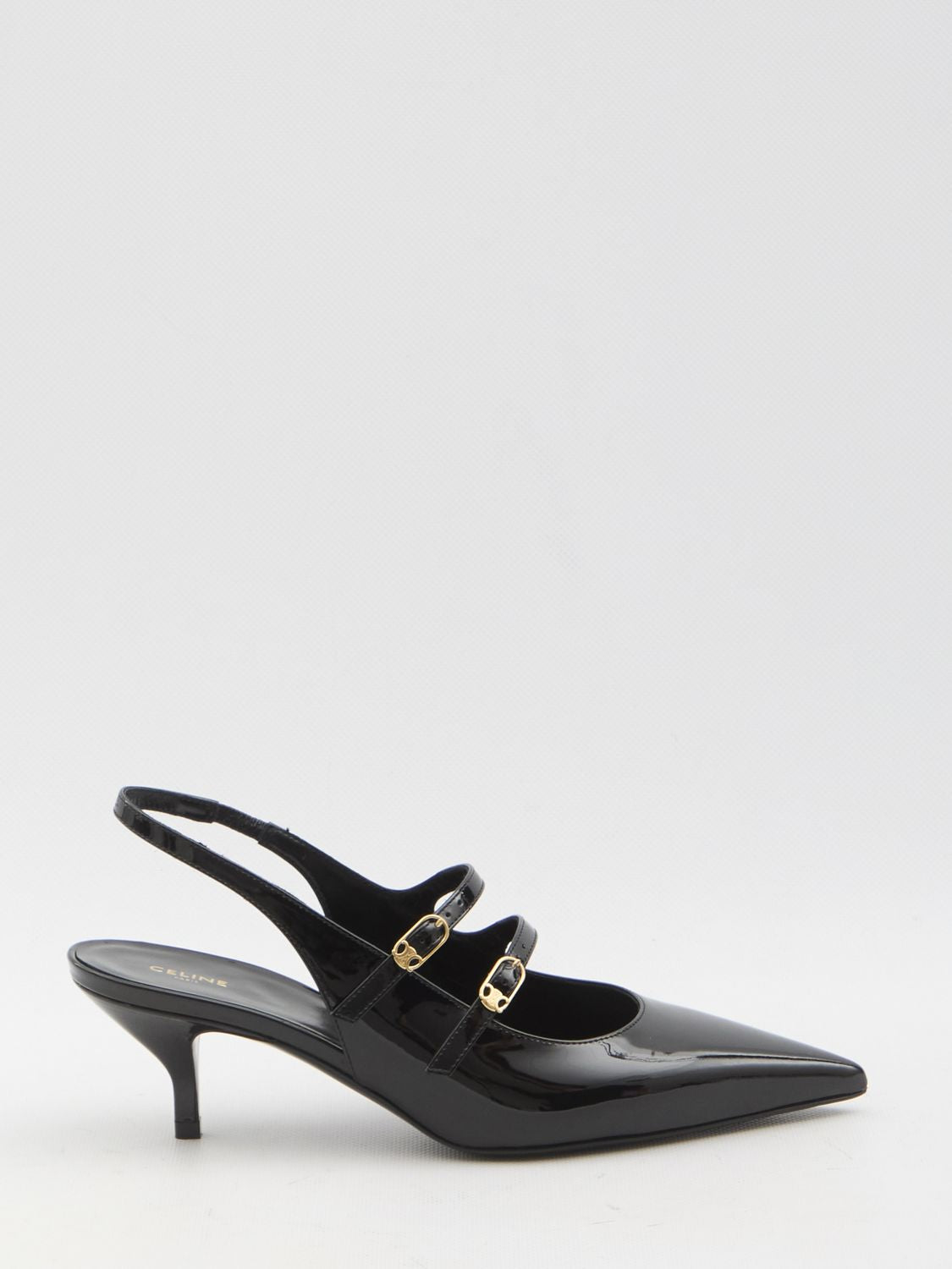 CELINE Pointed-Toe Mary Jane Slingback Pumps - Women's Size 38