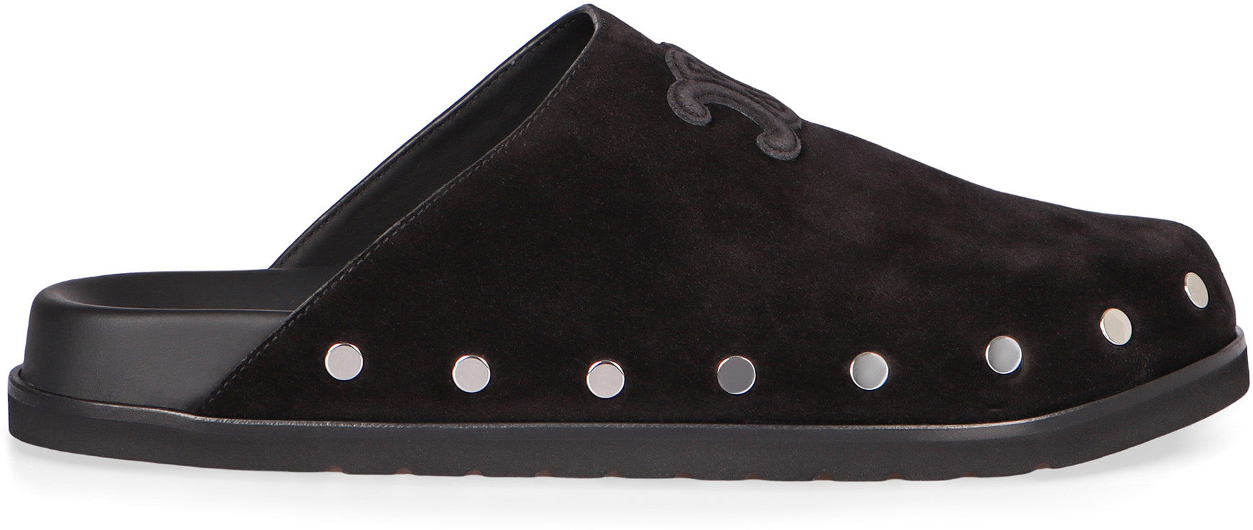 CELINE Pitea Suede Decorative Flat Sandals