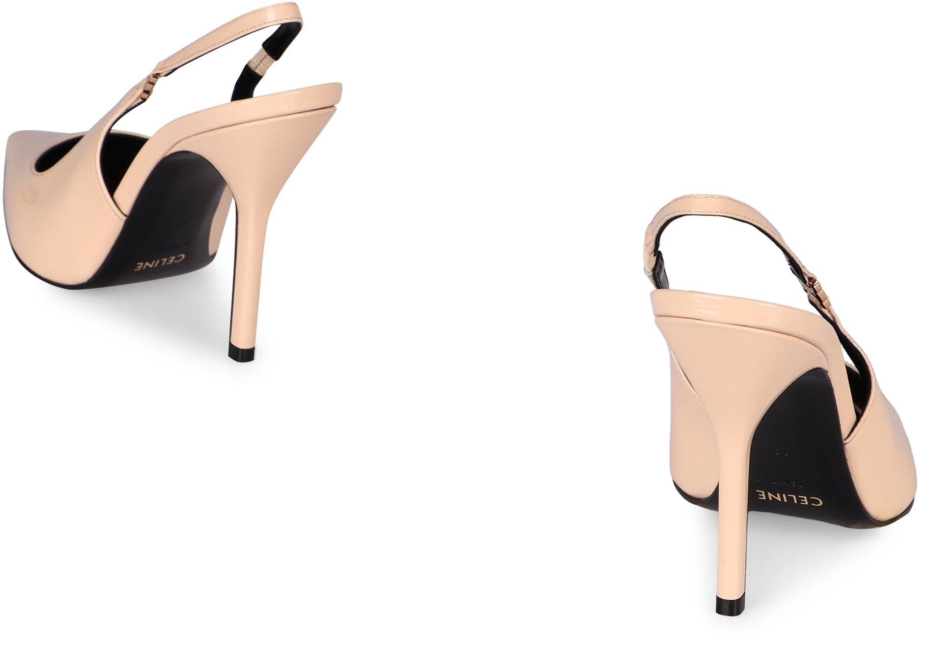 CELINE Patent Leather Slingback Pumps