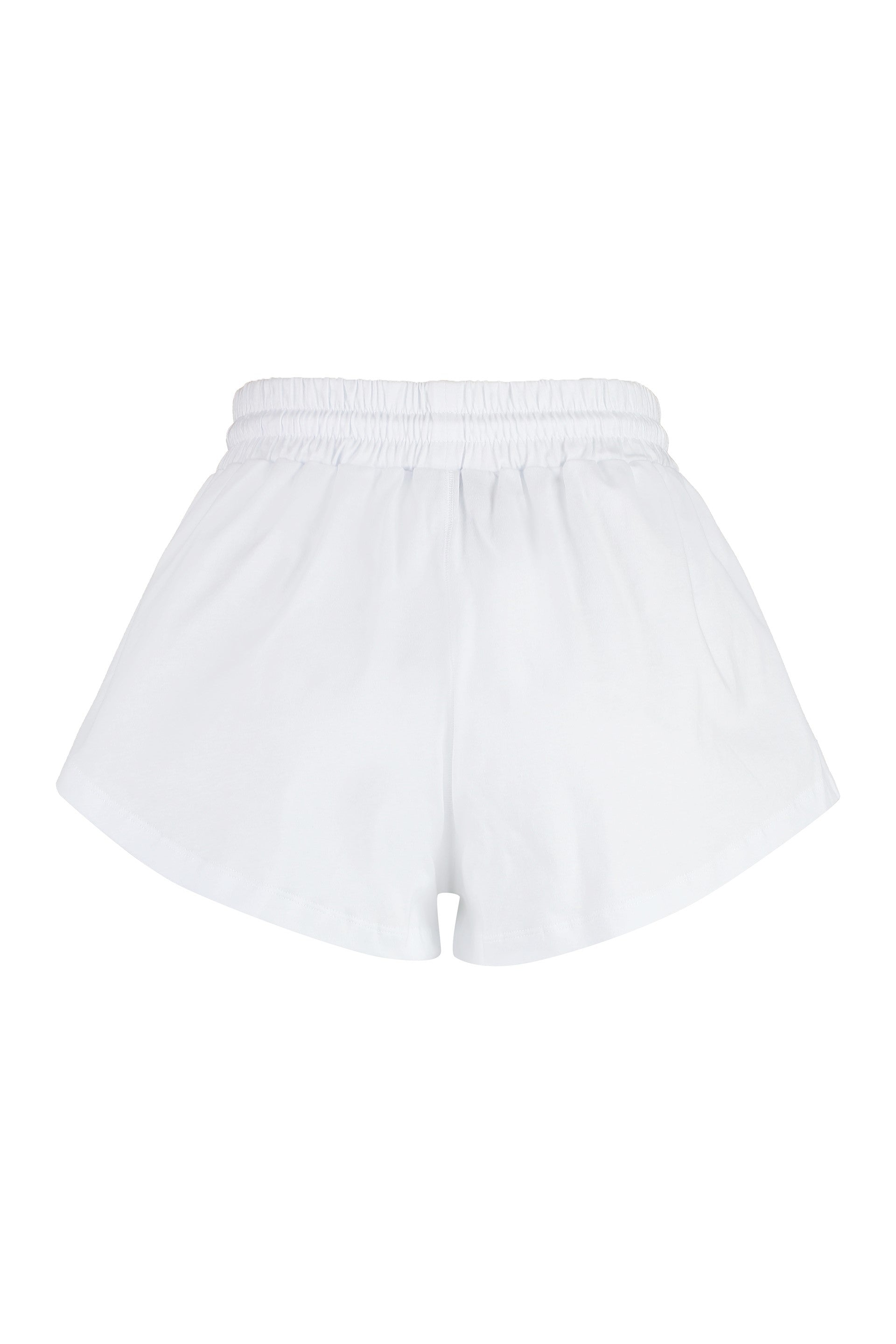 MSGM Women's Mini Cotton Shorts with Elastic Drawstring Waist