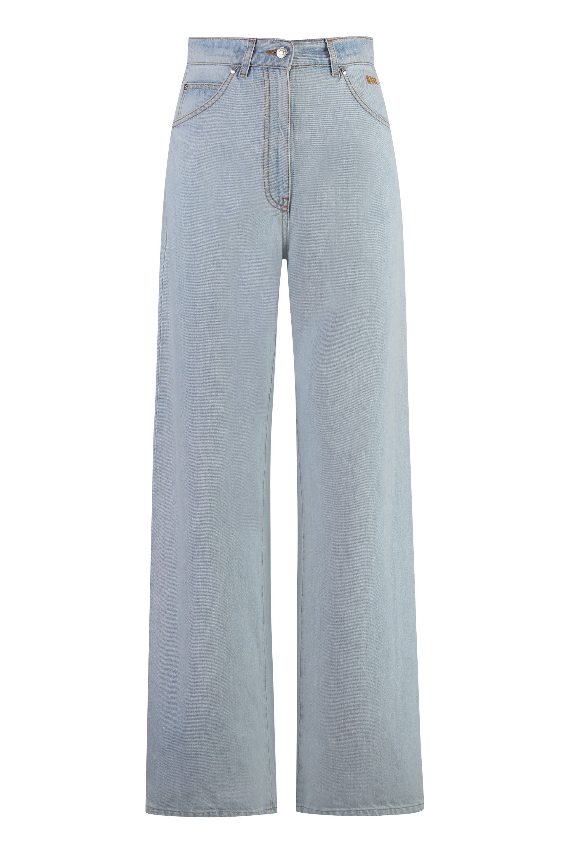 MSGM Wide-Leg Denim Jeans for Women - SS24 Collection