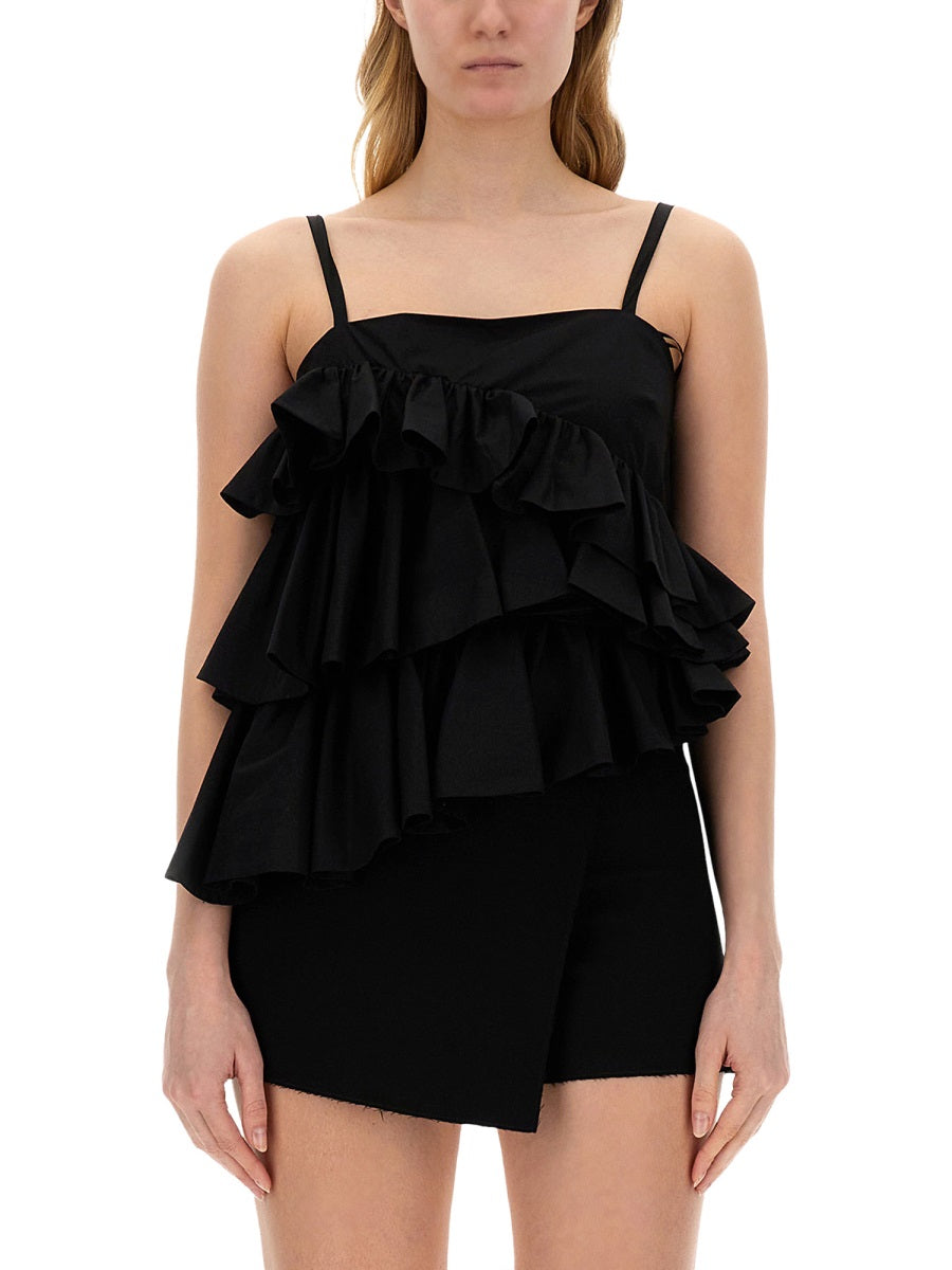 MSGM Ruffled Mini Top for Women - Size 38 IT