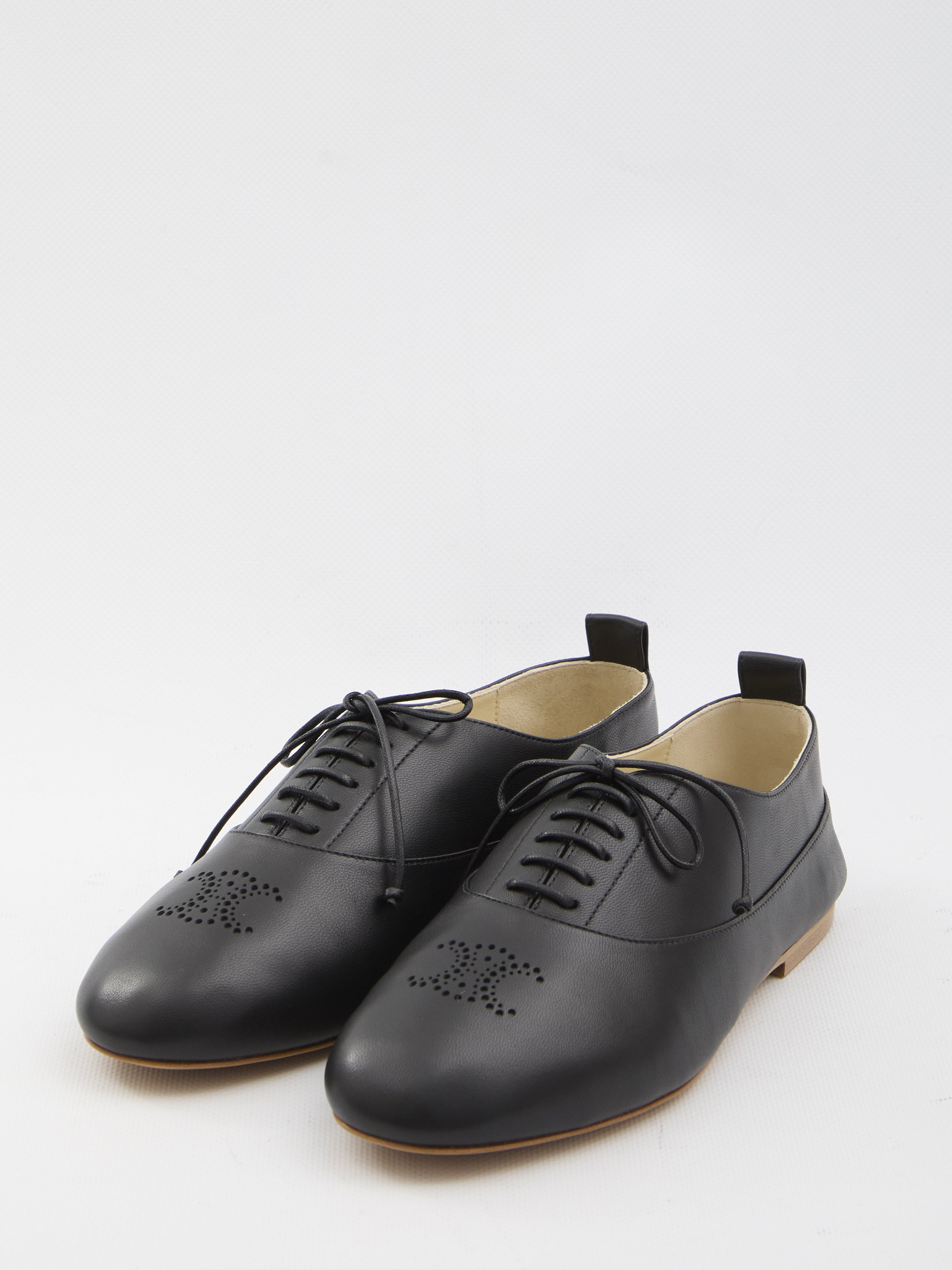 CELINE Almond Toe Lace-Up Shoes - Women's Size 38