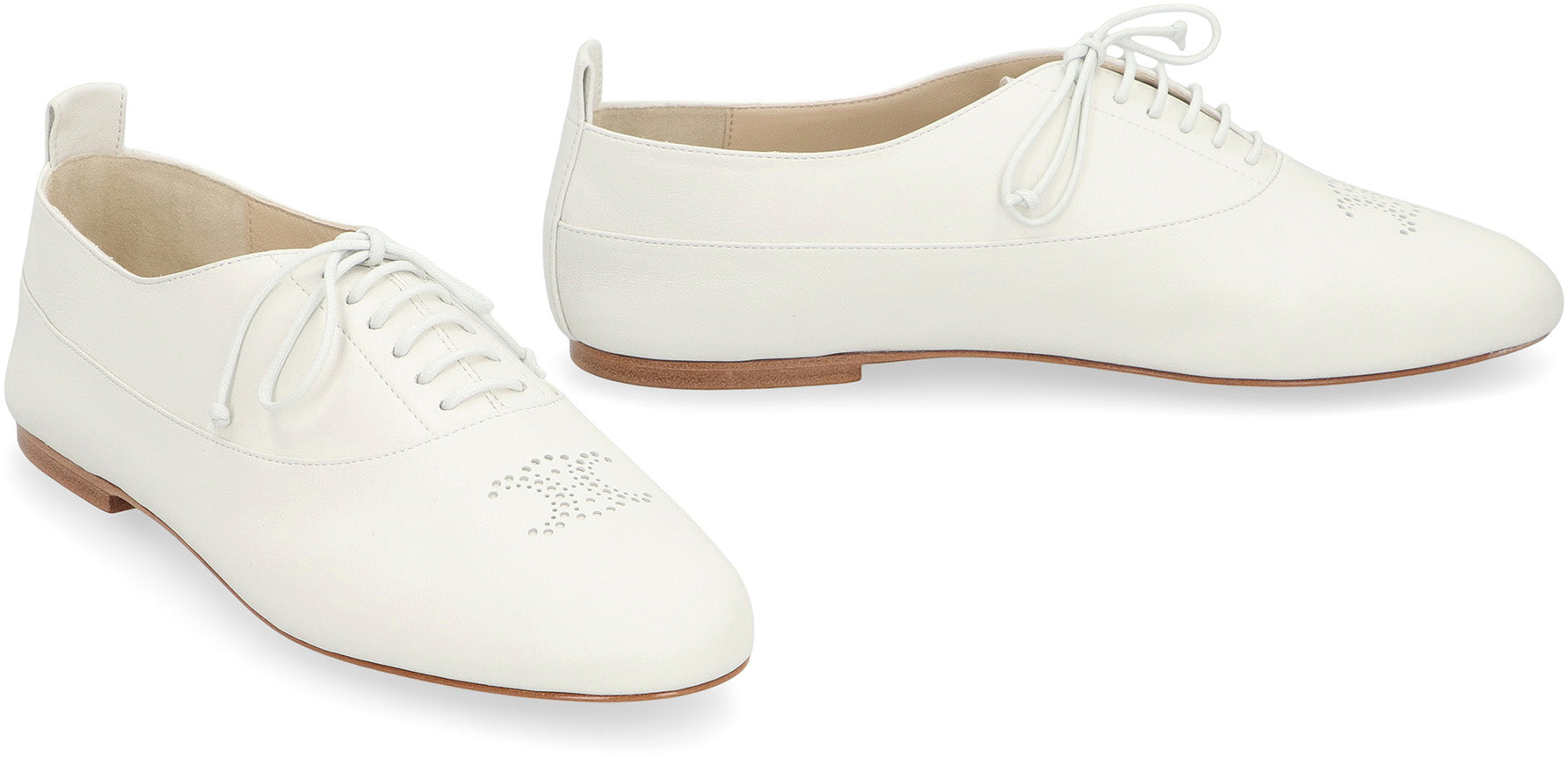CELINE Elegant Leather Lace-Up Shoes for Women