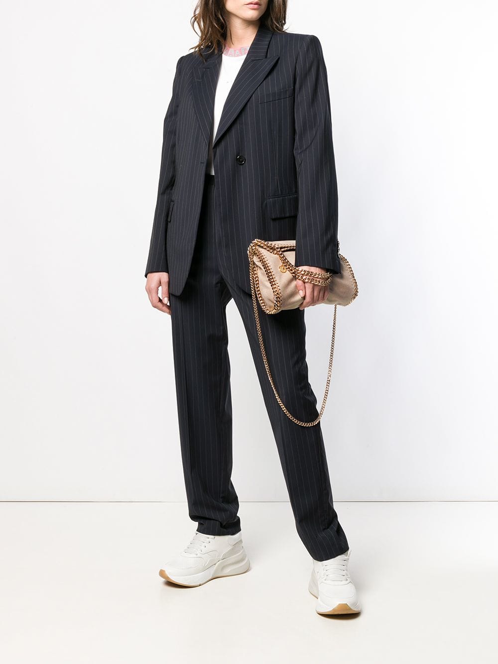 STELLA MCCARTNEY Mini Handbag with Whipstitch Chain Trim