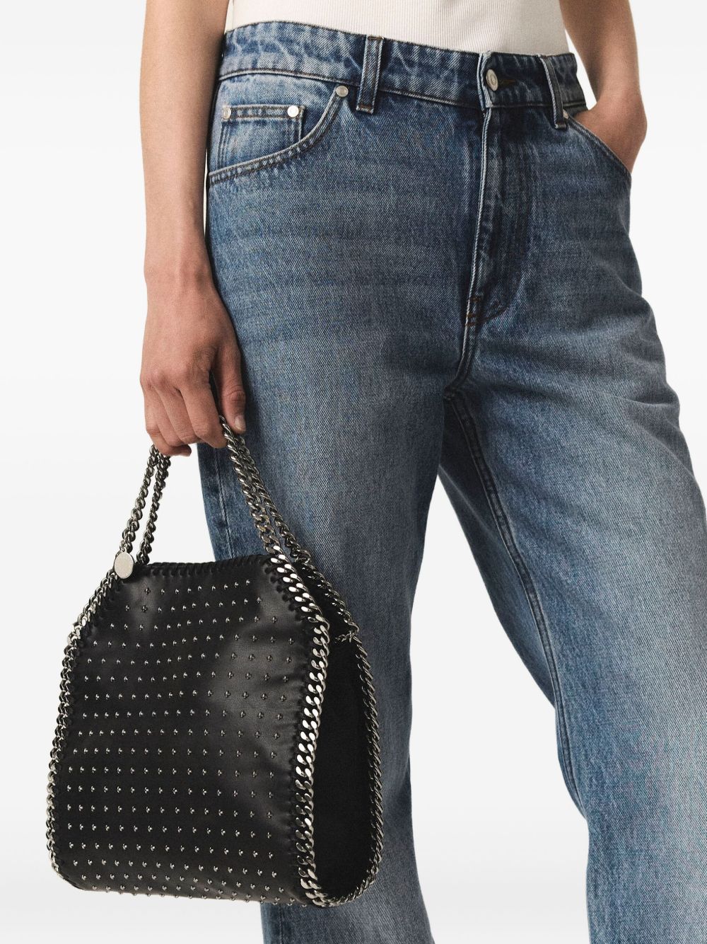 STELLA MCCARTNEY Velvet Mini Falabella Handbag