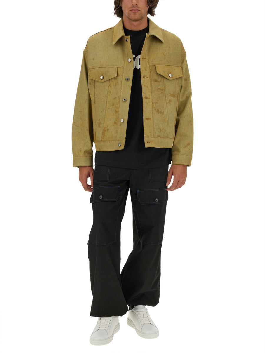 MSGM Men's Regular Fit Denim Jacket - Made in Italy
