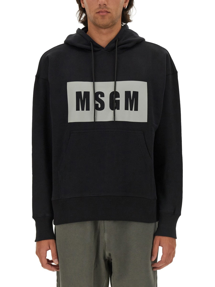 MSGM Men's Regular Fit Logo Sweatshirt - Size L