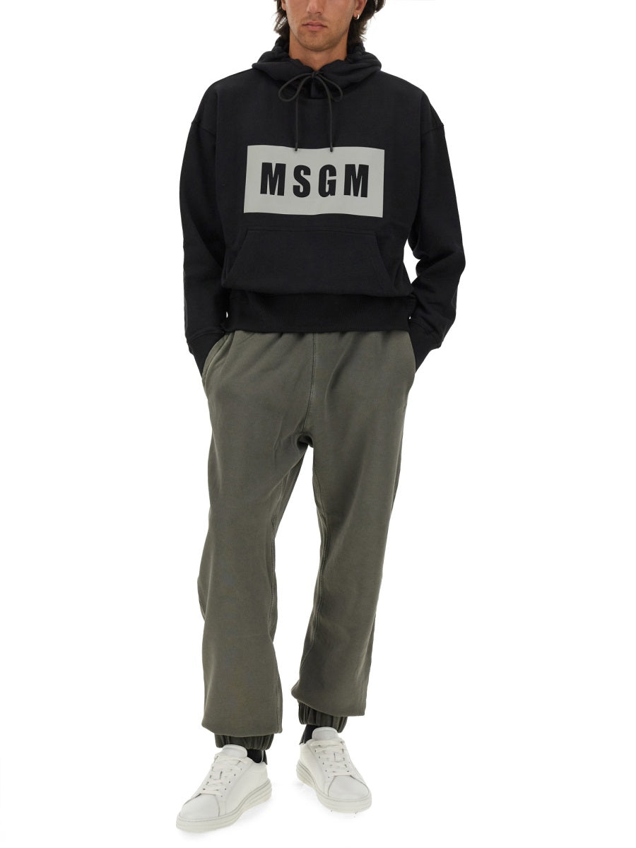 MSGM Men's Regular Fit Logo Sweatshirt - Size L