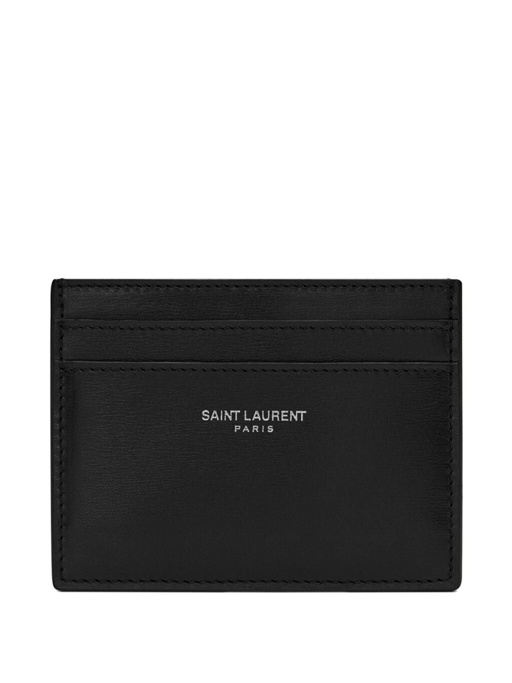 SAINT LAURENT Leather Card Holder with Three Slots