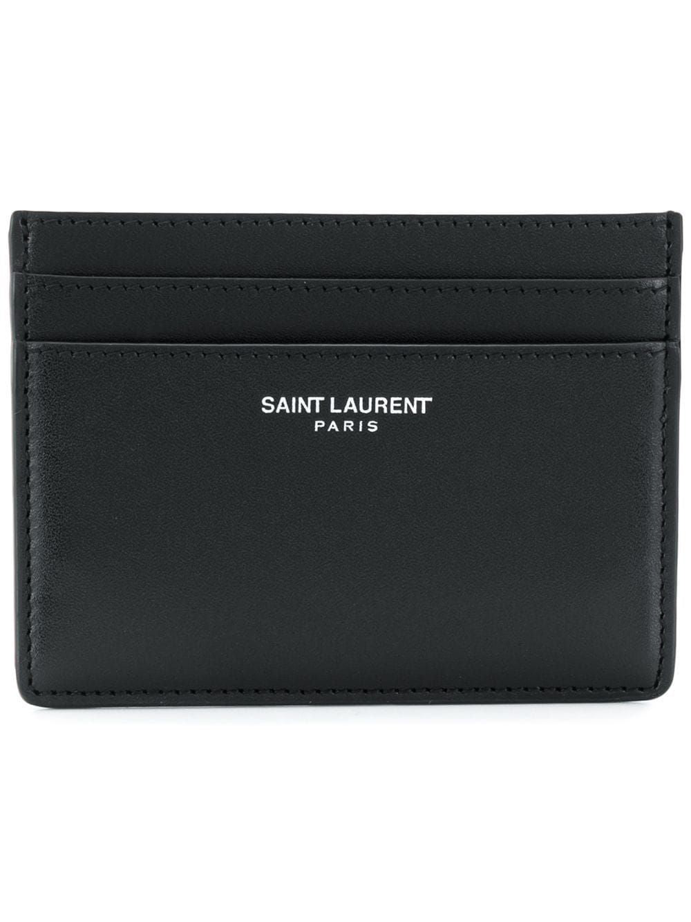 SAINT LAURENT Mini Credit Card Case with Embossed Signature - FW24 Collection